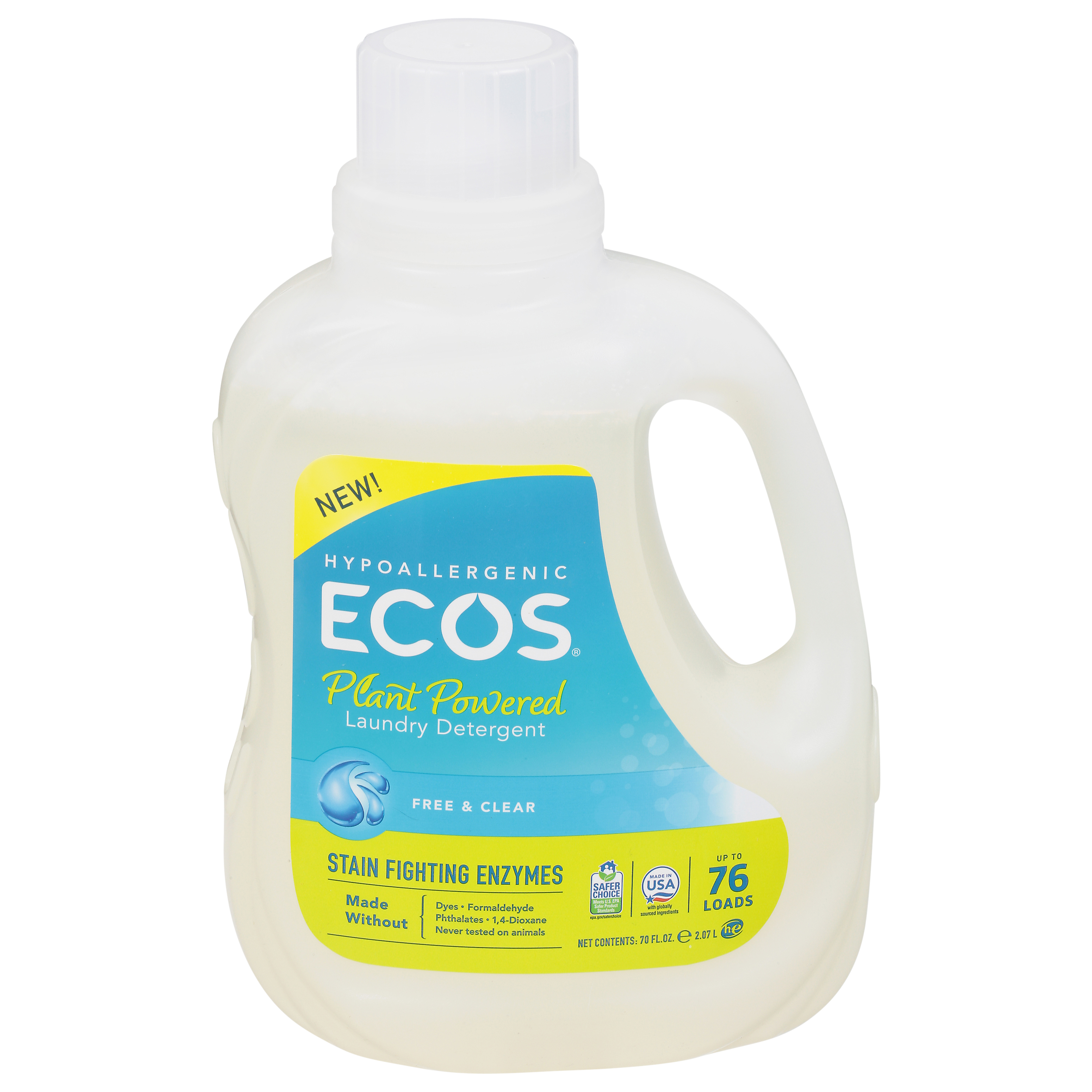 Ecos Plant Powered Free & Clear Laundry Detergent