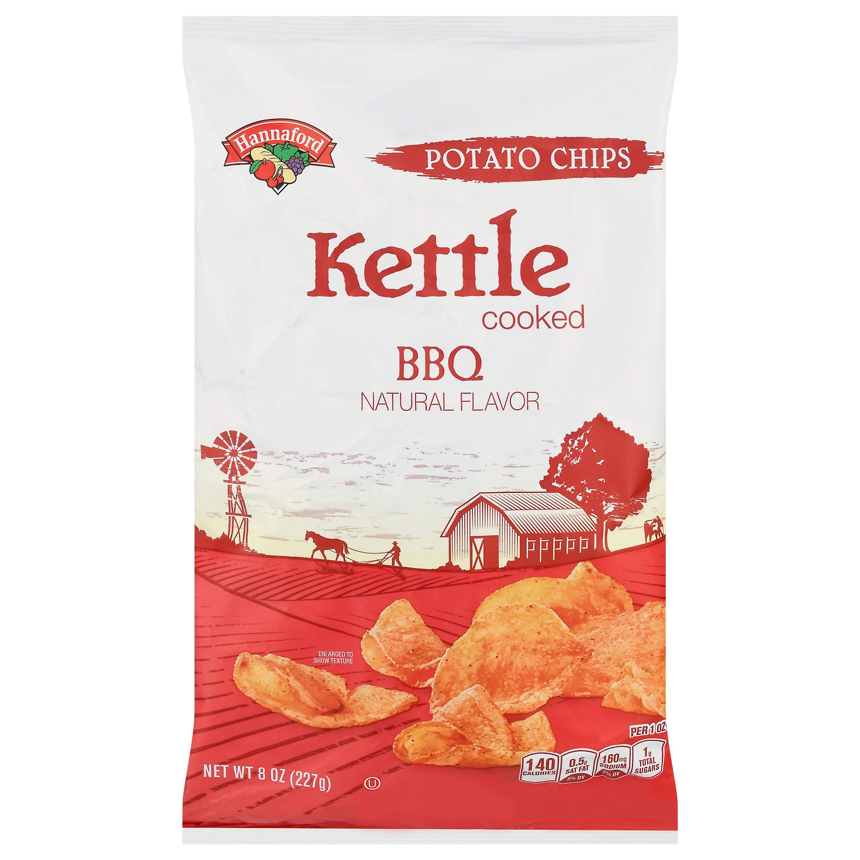 Hannaford Kettle Cooked BBQ Potato Chips 8 oz