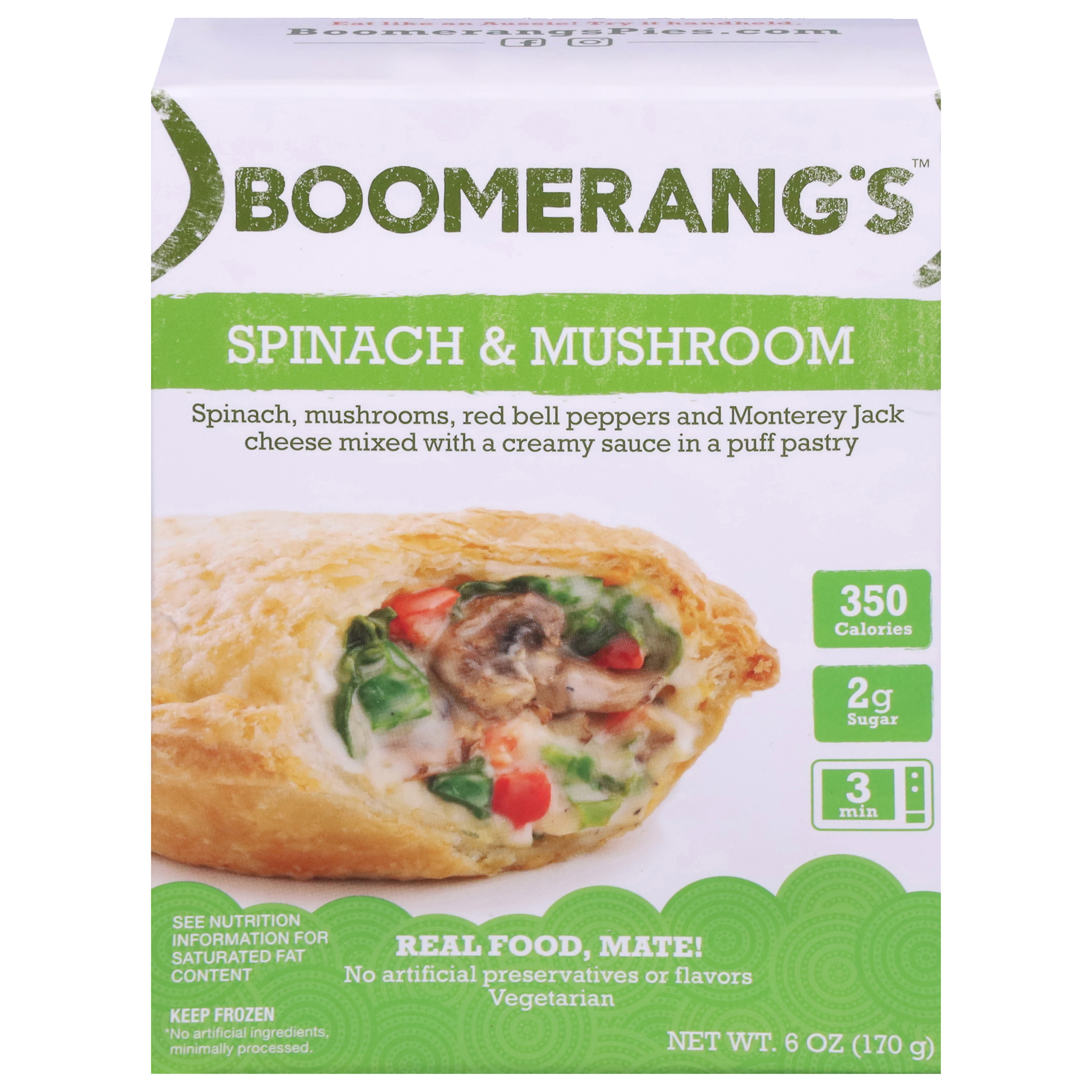 Boomerang's Spinach & Mushroom Pie