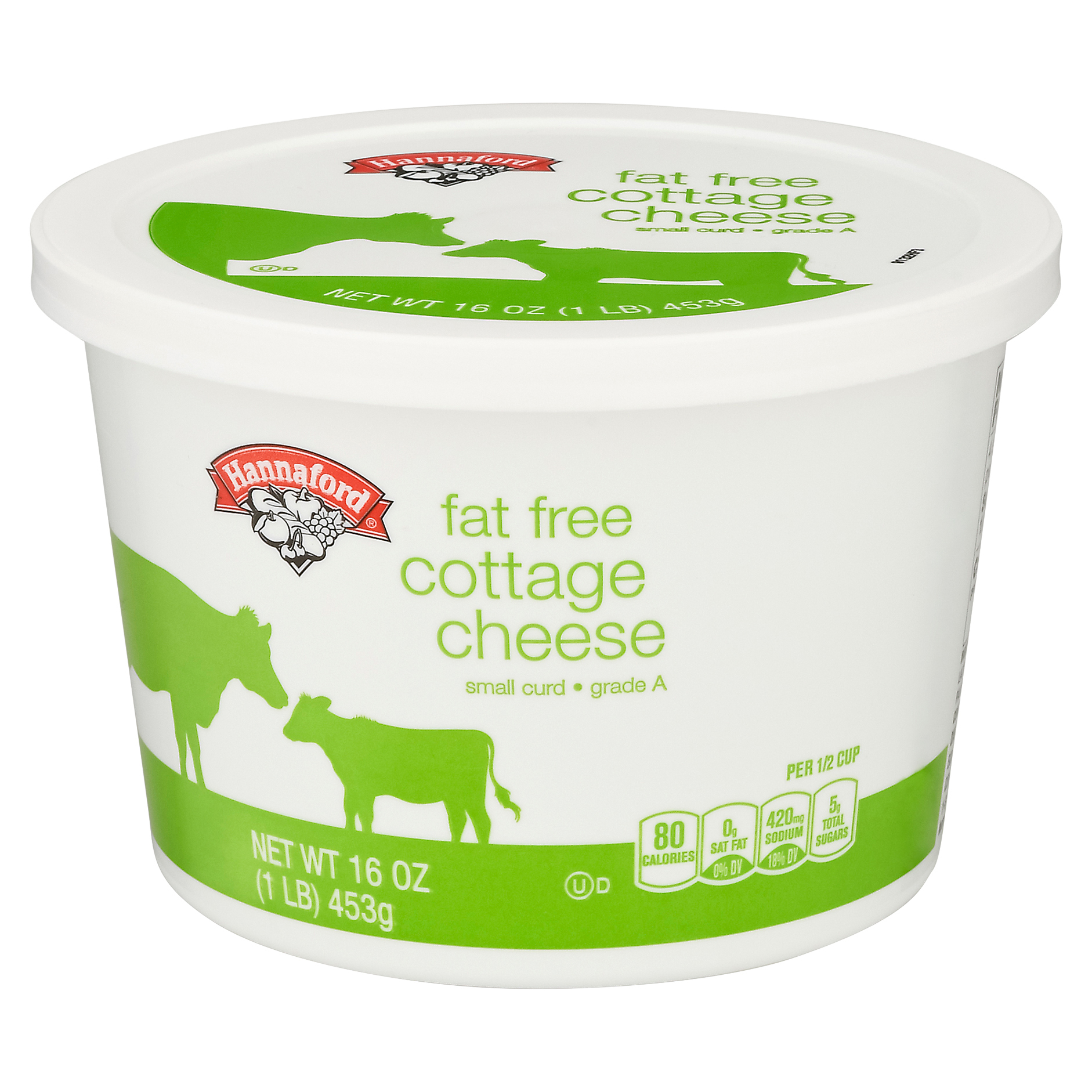 Hannaford Fat Free Small Curd Cottage Cheese 16 oz