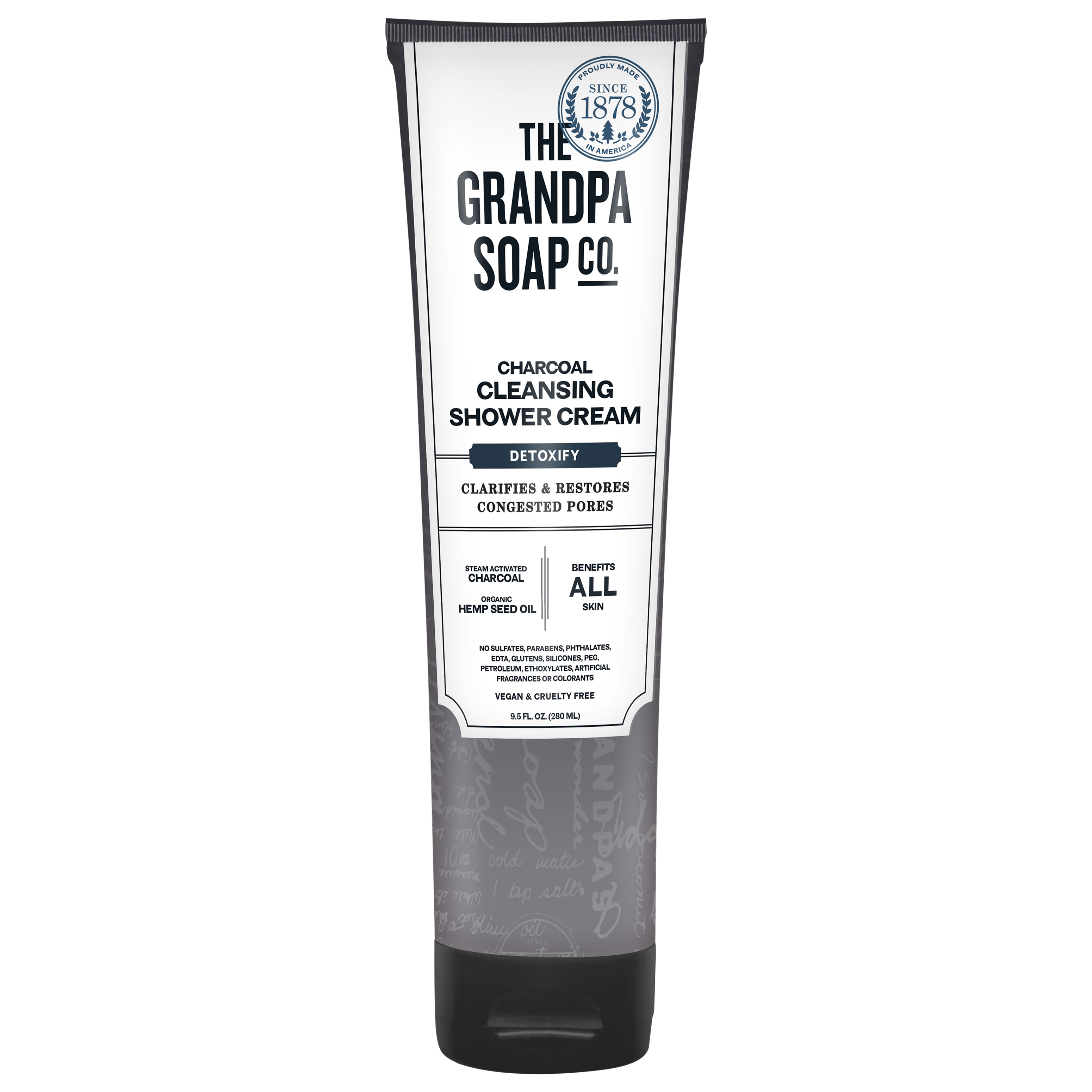 The Grandpa Soap Company Charcoal Shower Cream