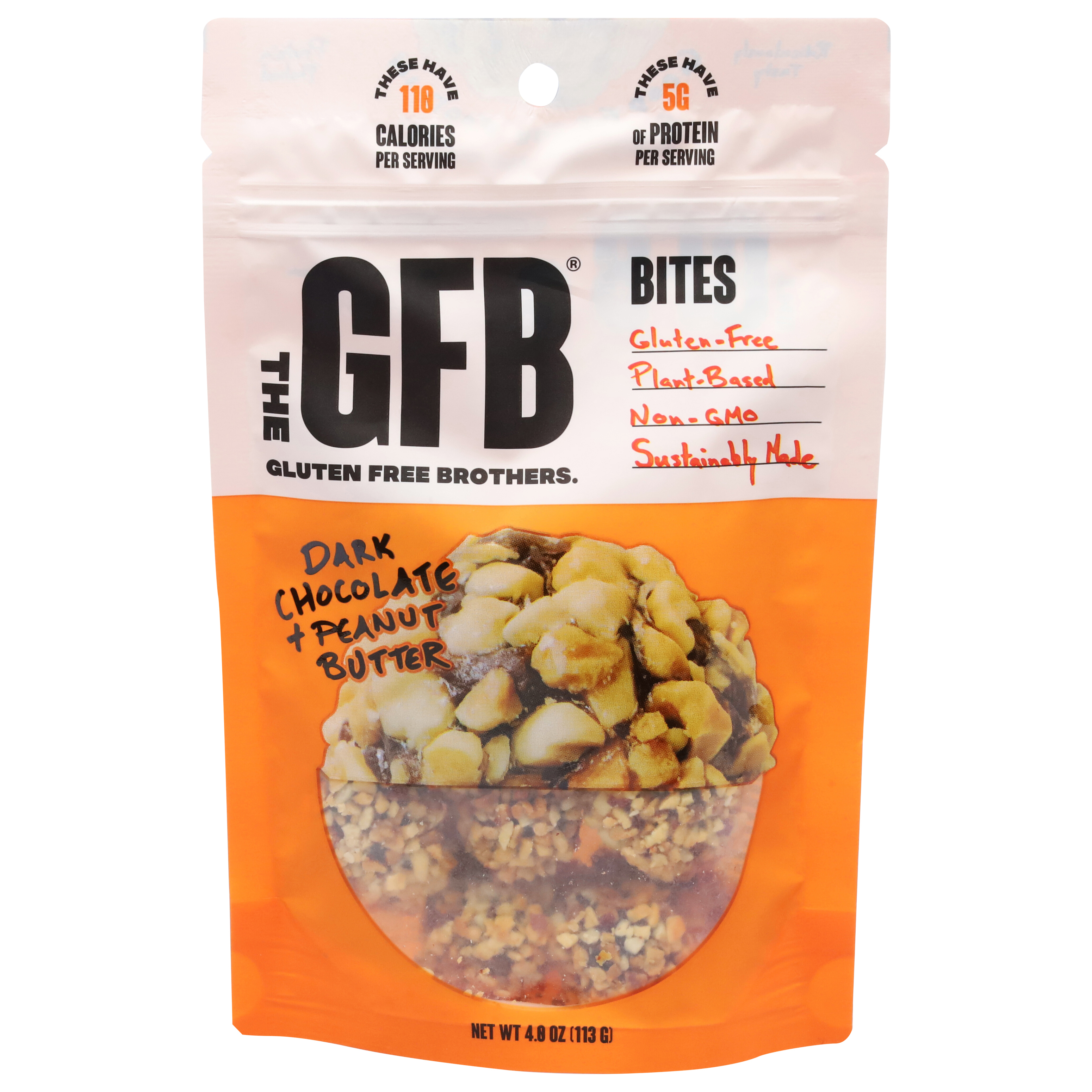 The GFB Dark Chocolate + Peanut Butter Bites