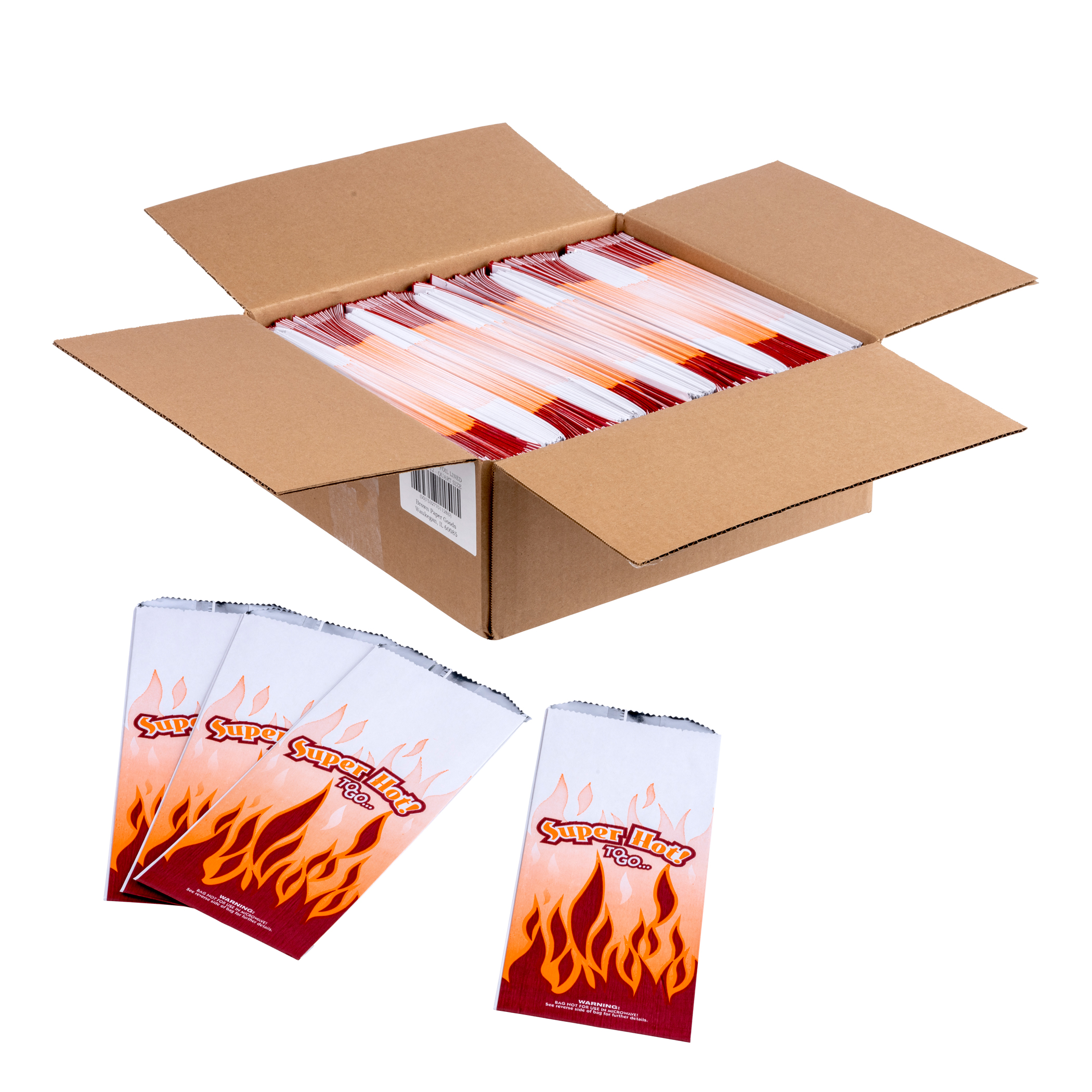 5x3.5x12 Printed Foil Thermal Bag 500/cs