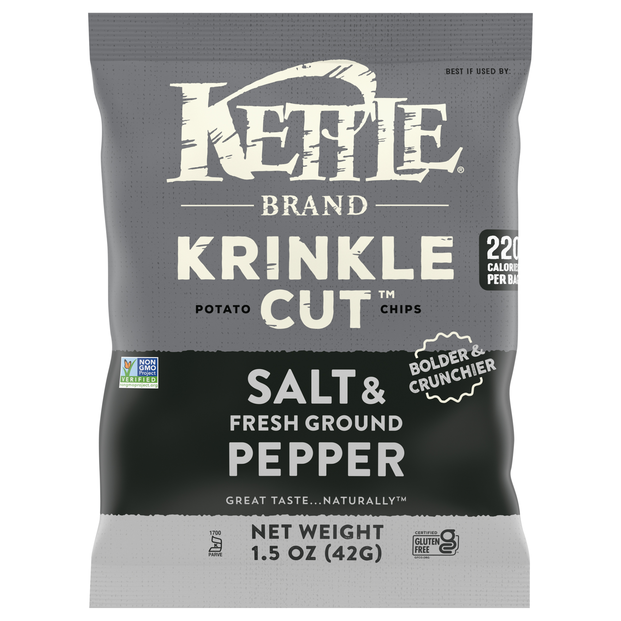 Kettle Brand Krinkle Cut Salt & Fresh Ground Pepper Potato Chips
