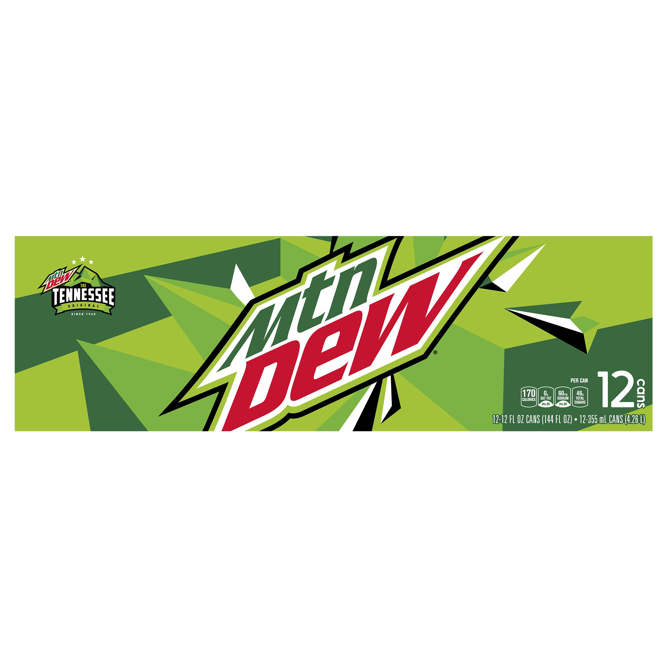 Mountain Dew Soda 12 cans / 12 fl oz