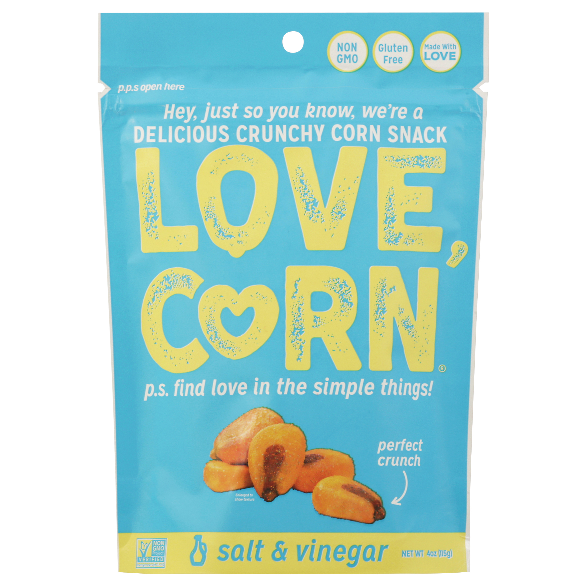 Love Corn Salt & Vinegar Crunchy Corn Snack