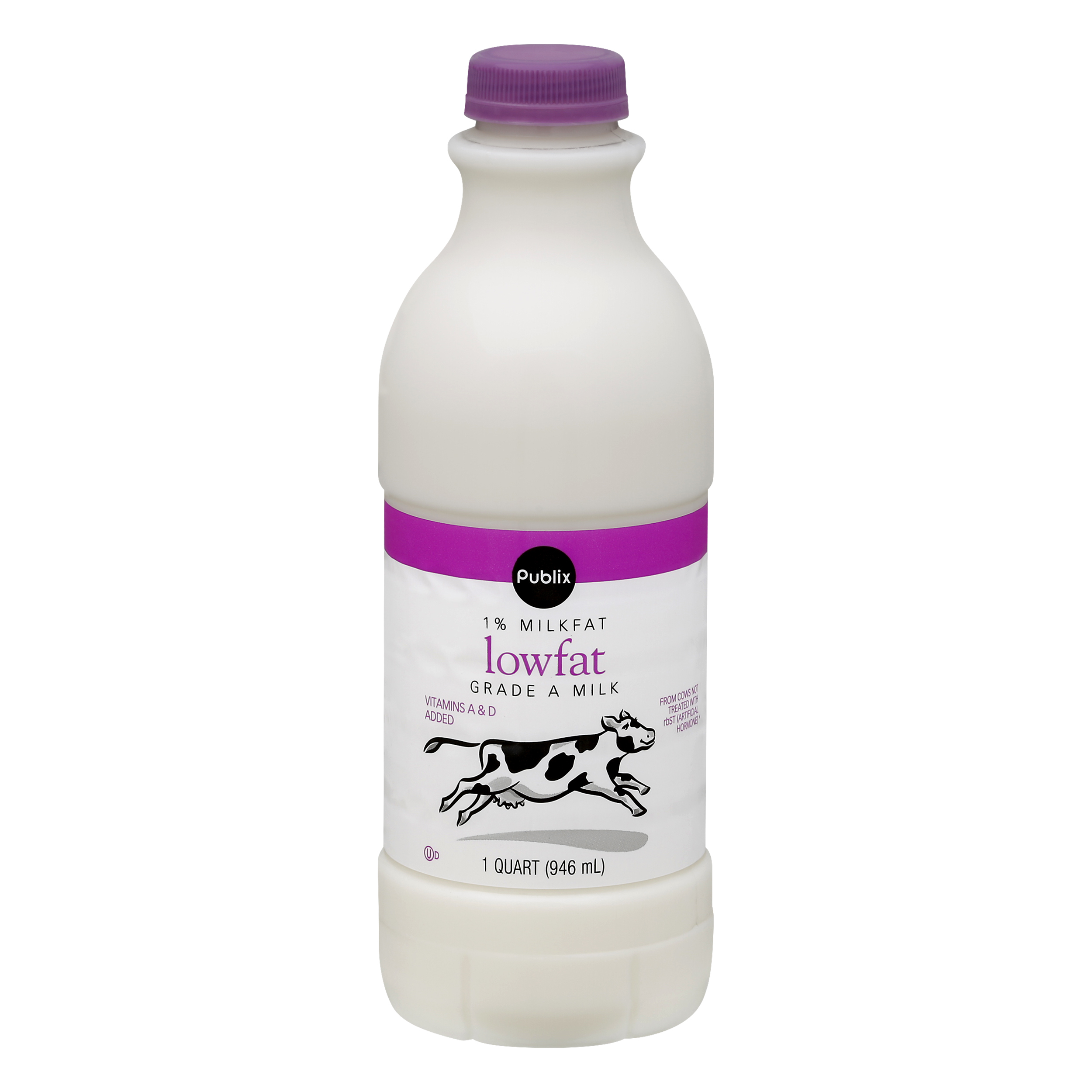 Publix 1 Low fat Milk 1 qt BOTTLE