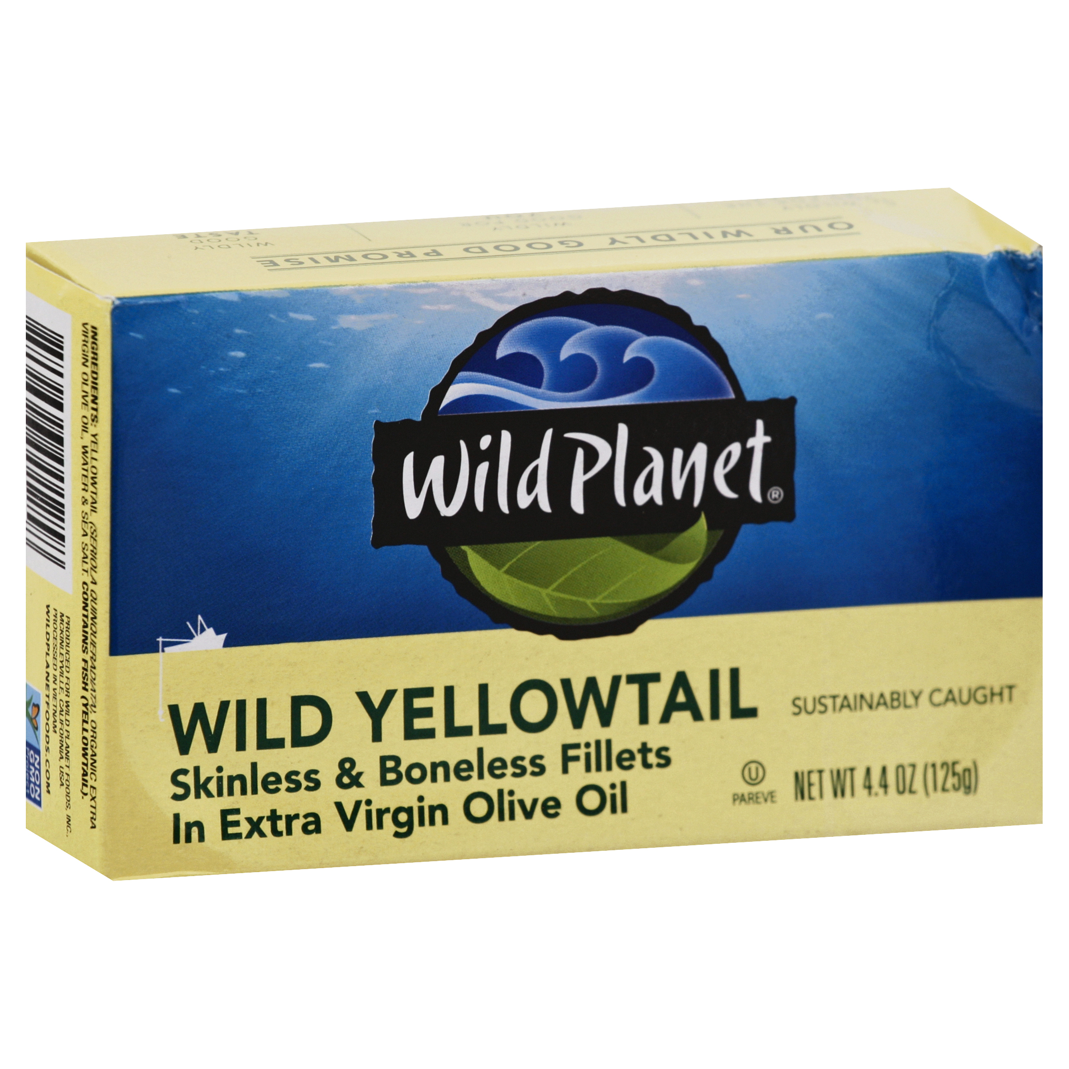 Wild Planet Skinless & Boneless Fillets in Extra Virgin Olive Oil Wild Yellowtail