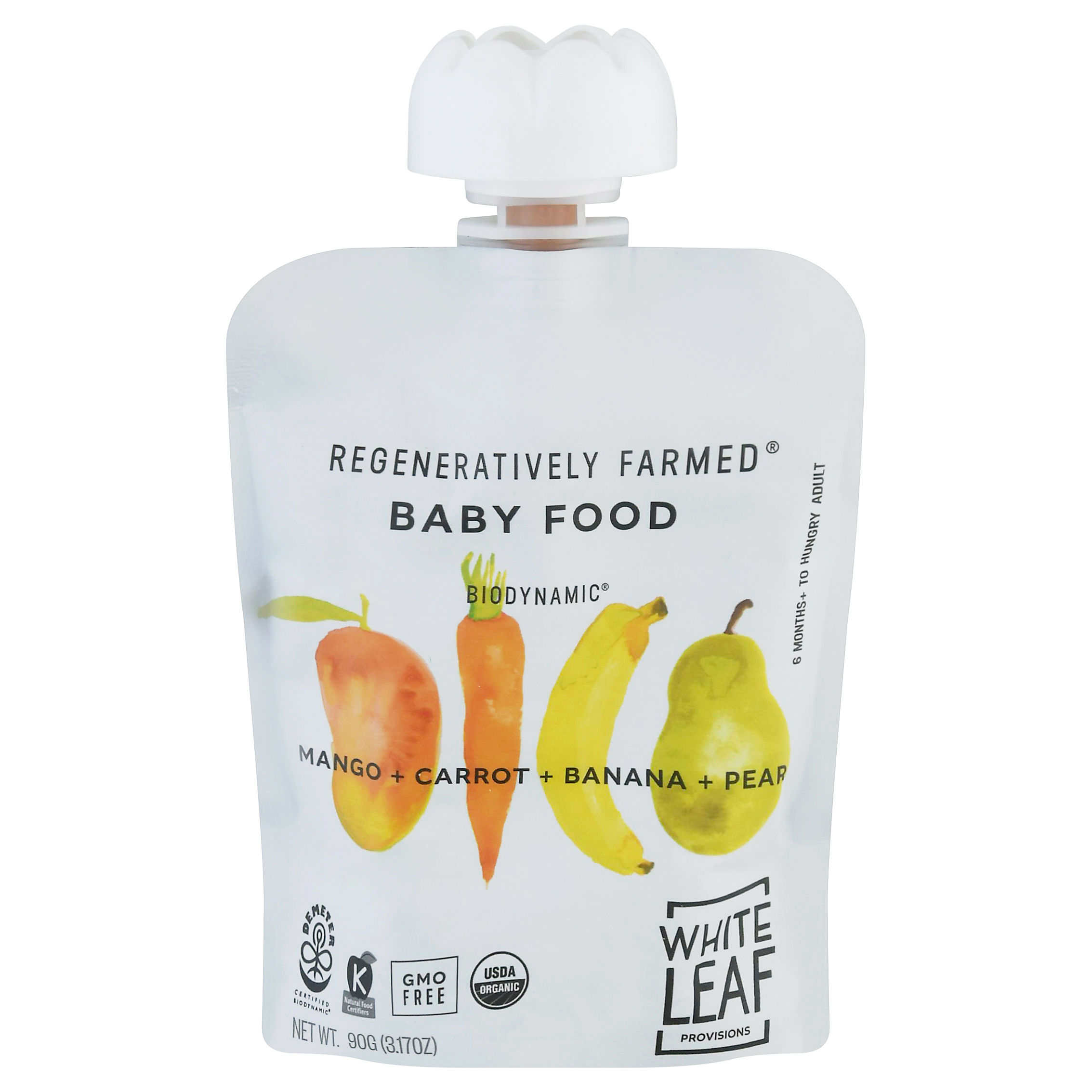 White Leaf Provisions Mango + Carrot + Banana + Pear Baby Food