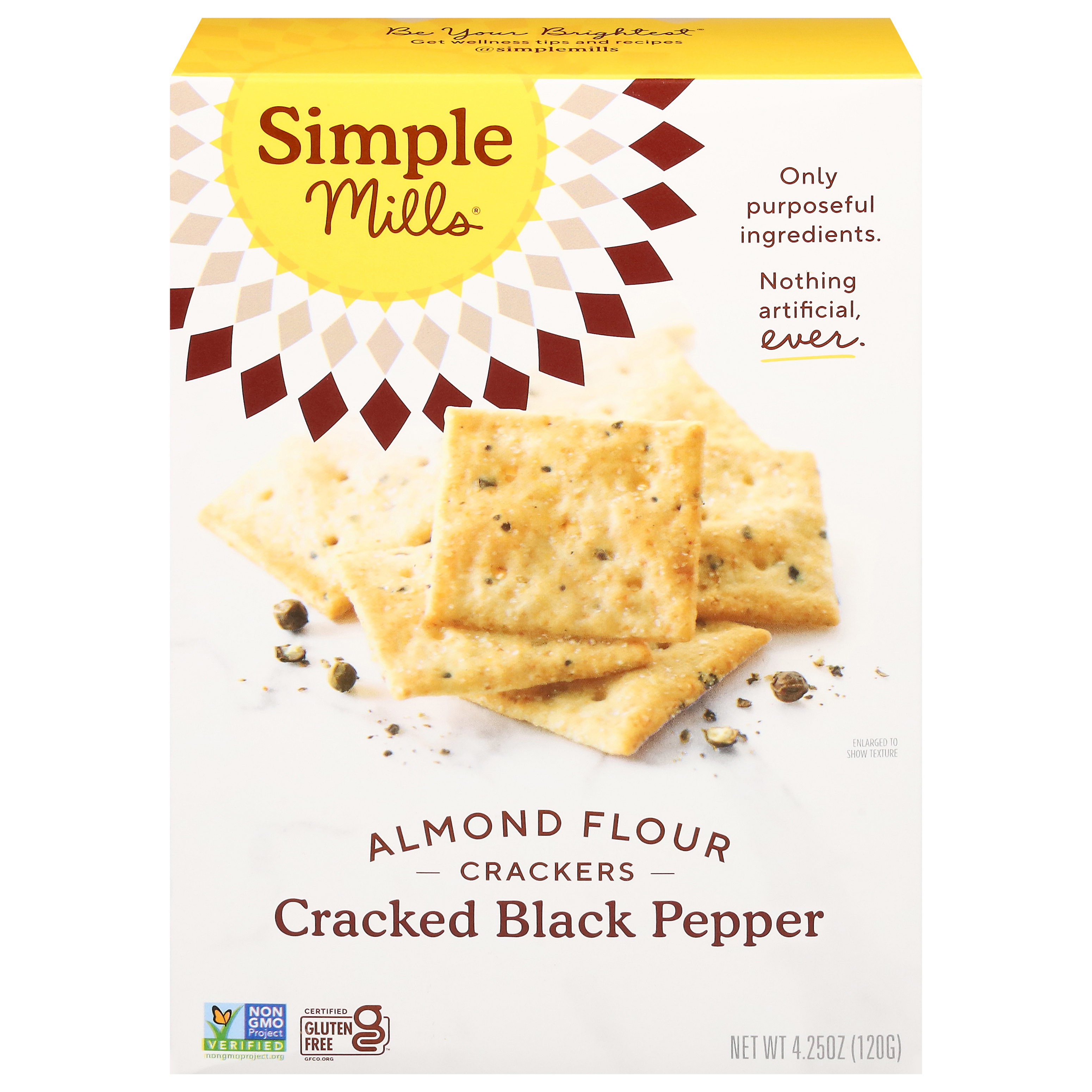 Simple Mills Almond Flour Cracked Black Pepper Crackers