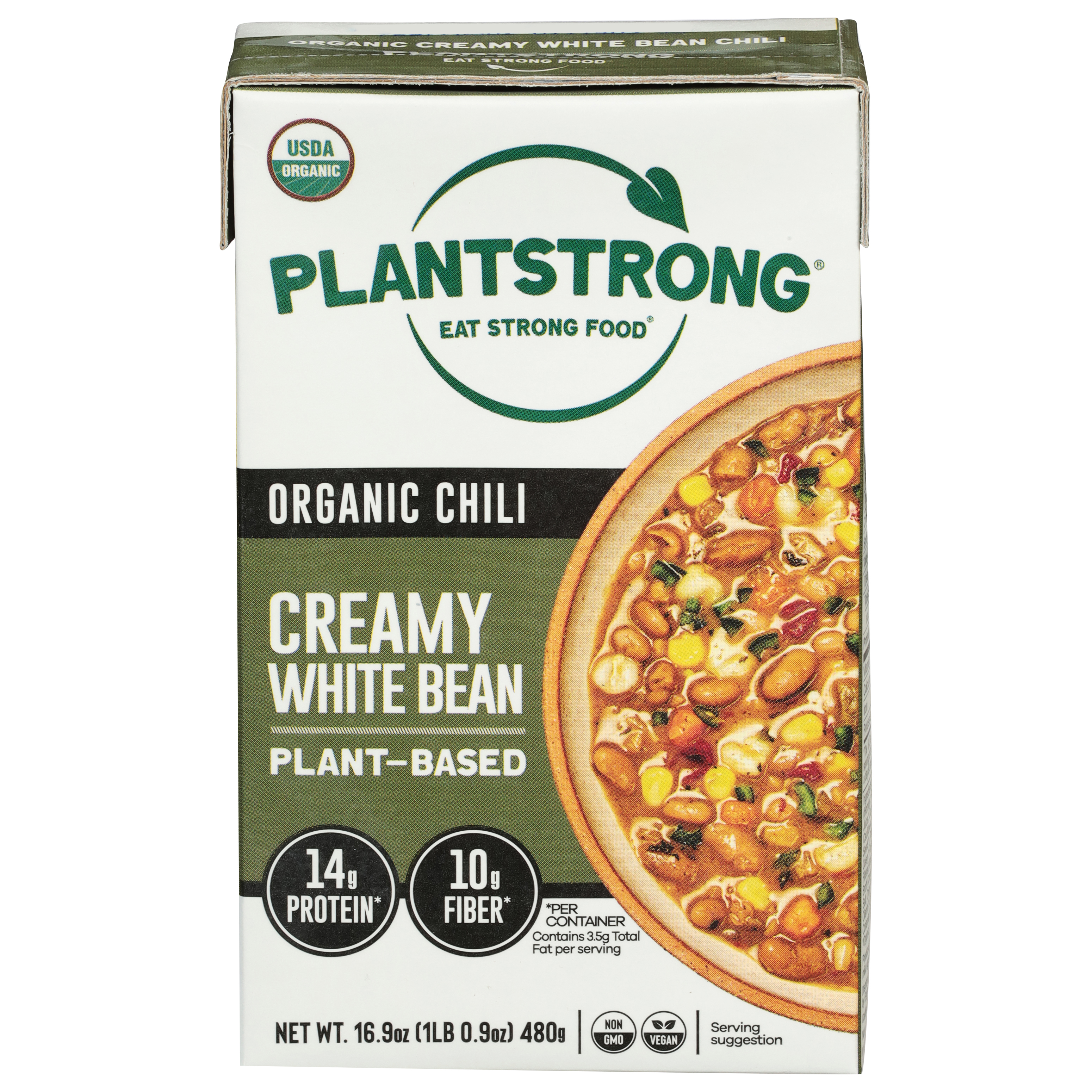 PlantStrong Organic Plant-Based Creamy White Bean Chili