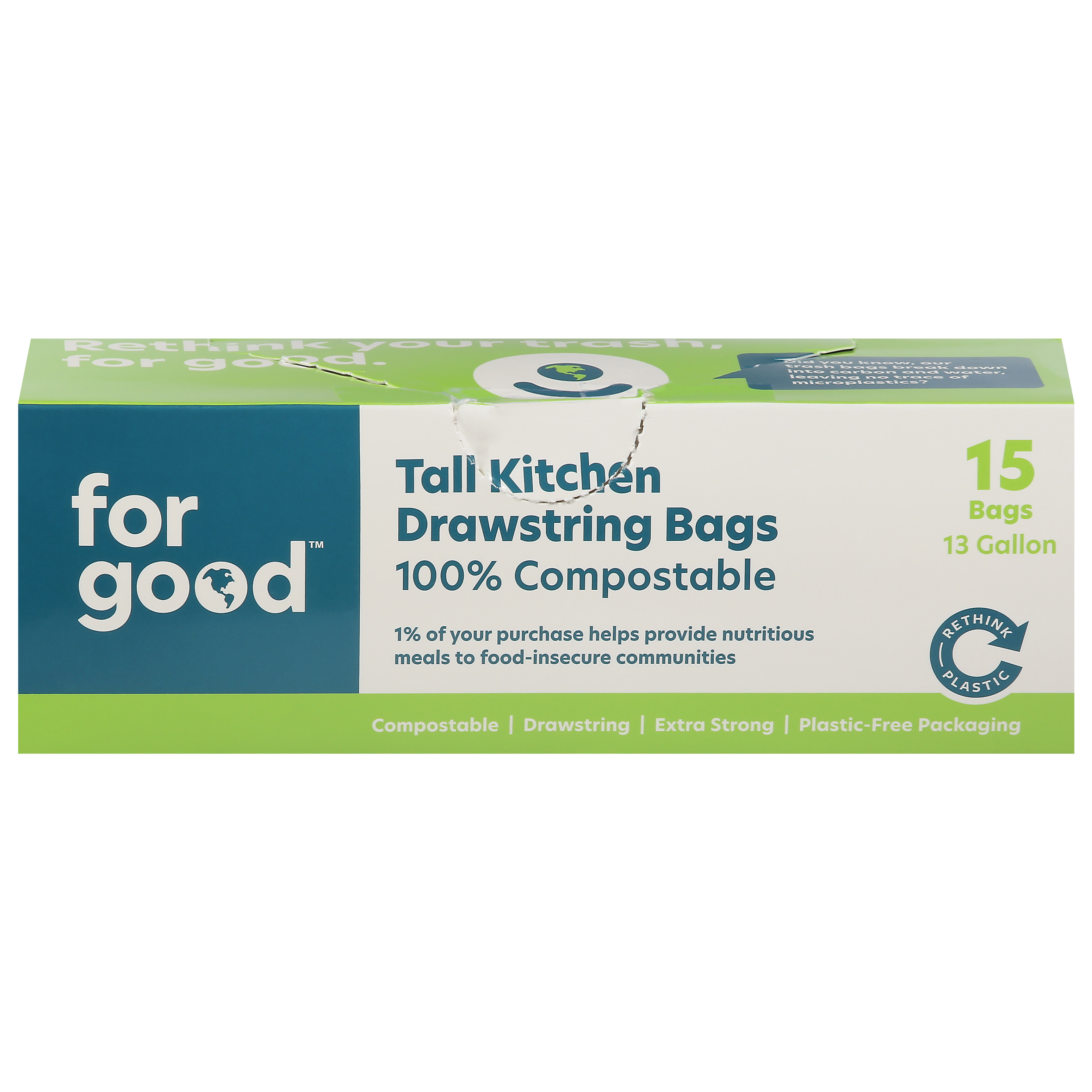 For Good 13 Gallon Tall Kitchen Drawstring Bags