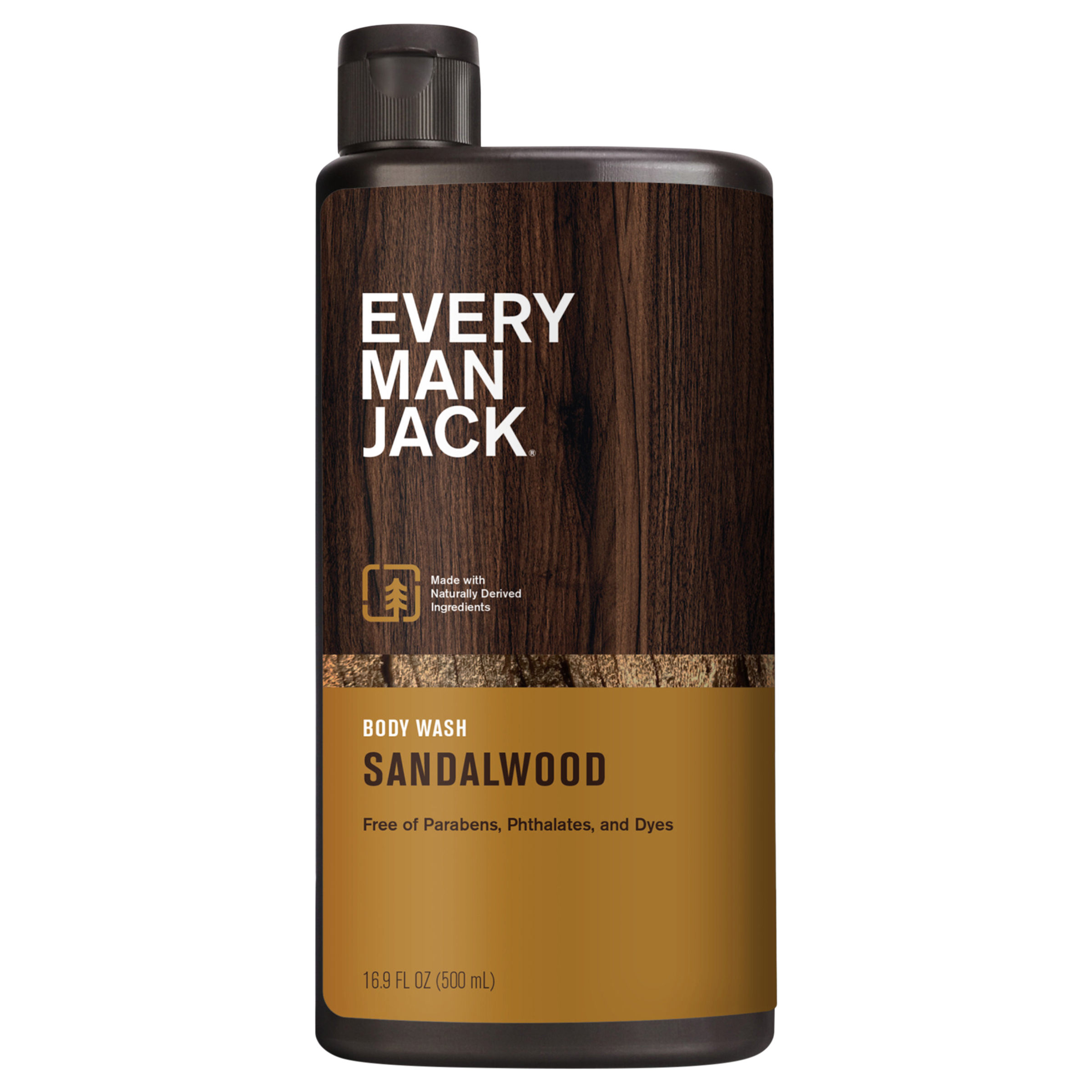 Every Man Jack Sandalwood Hydrating Body Wash for Men, Naturally Derived,