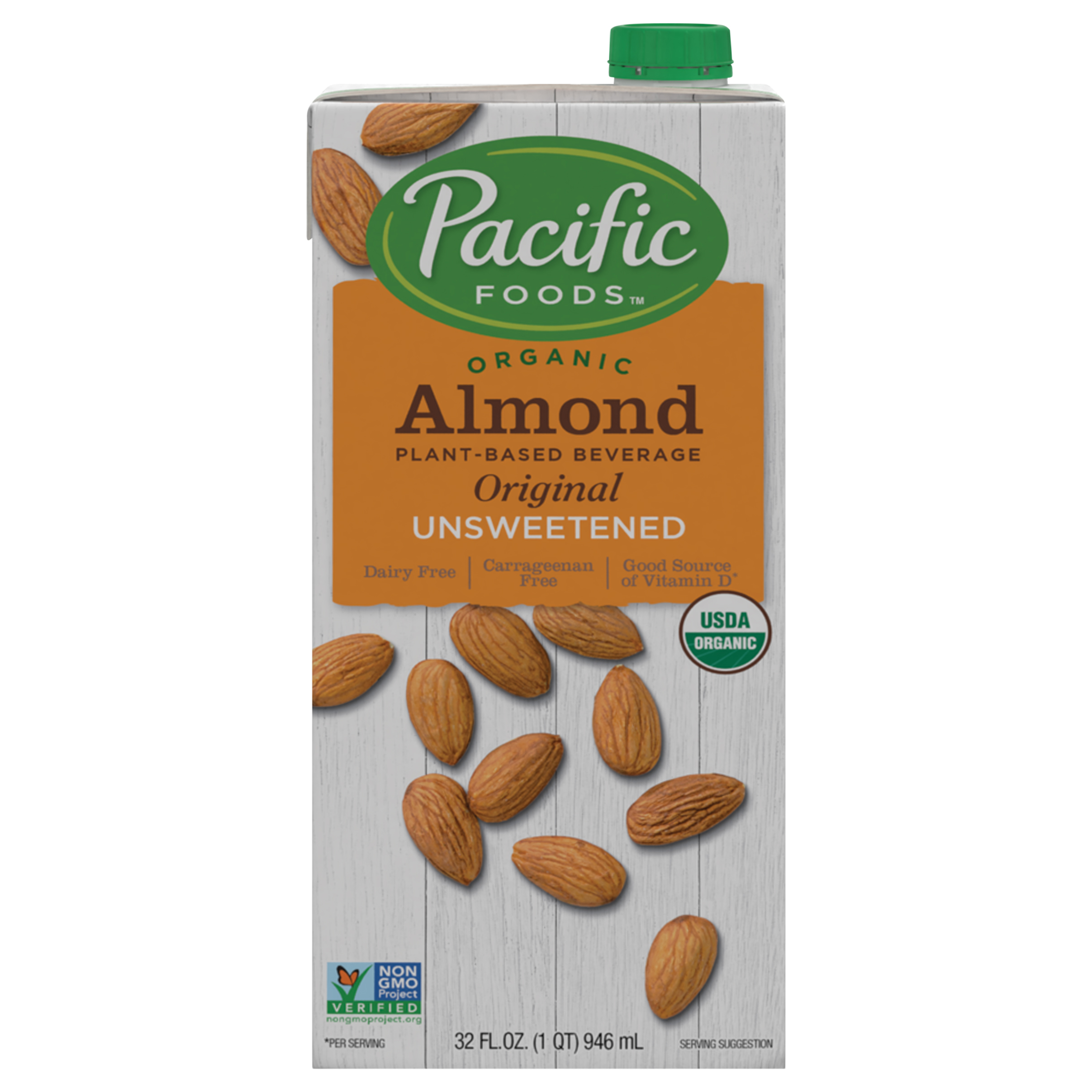Pacific Foods Unsweetened Original Organic Almond Plant-Based Beverage