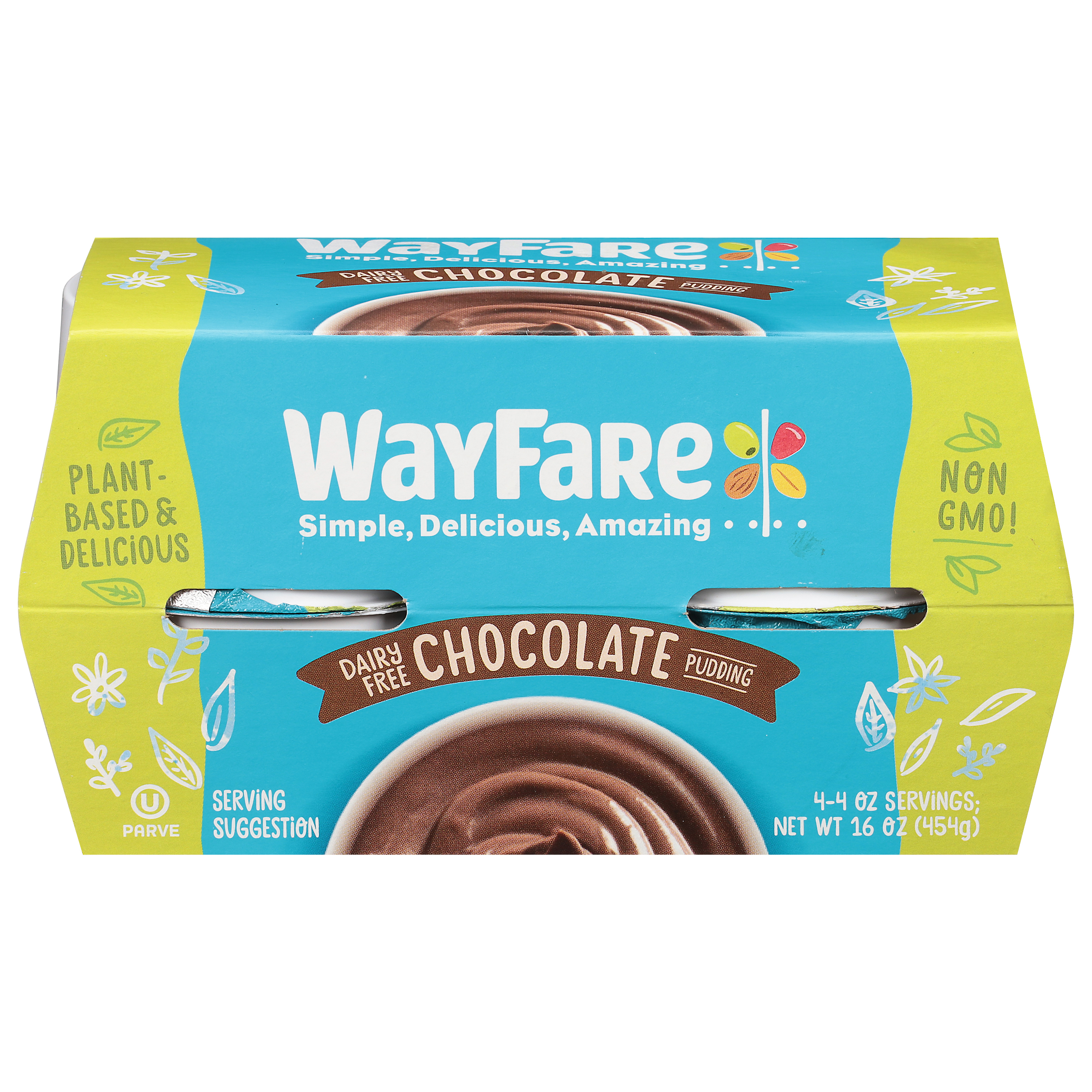 WayFare Dairy Free Chocolate Pudding 4 - 4 oz Cups