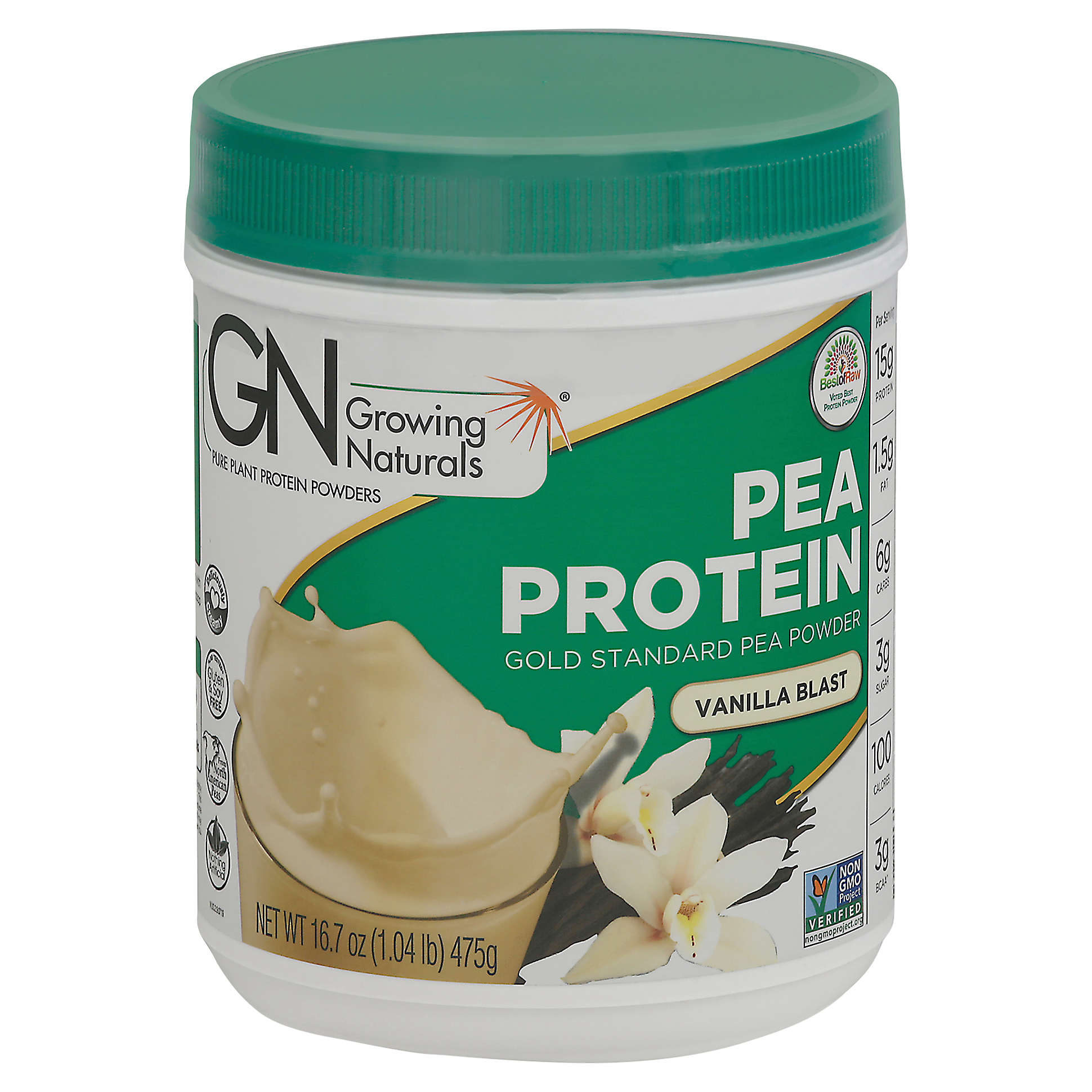 Growing Naturals Gold Standard Vanilla Blast Pea Protein Powder