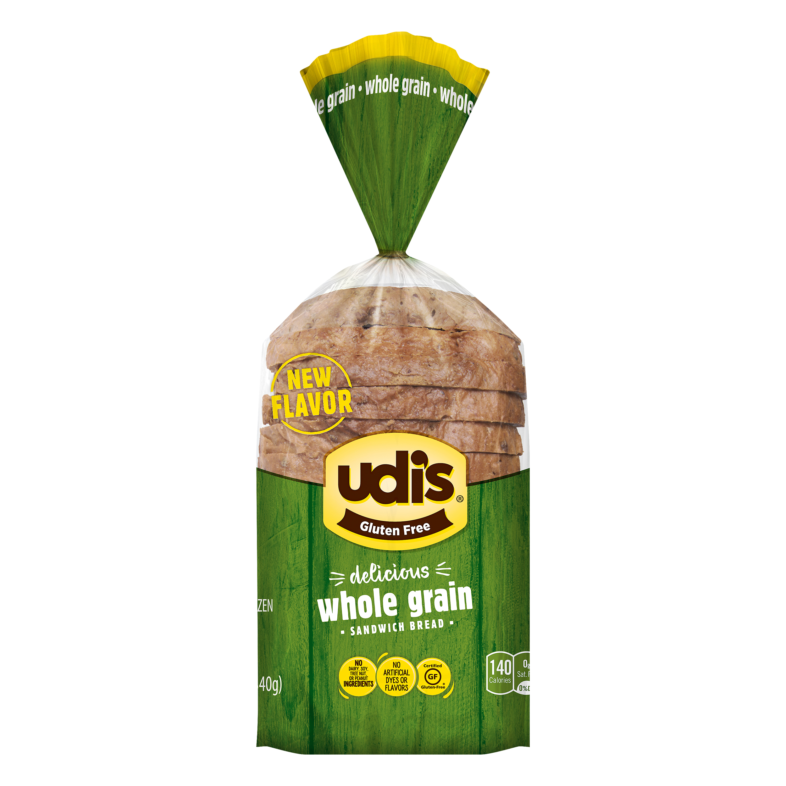 Udi's Gluten Free Delicious Multigrain Sandwich Bread, Frozen, 12 oz.