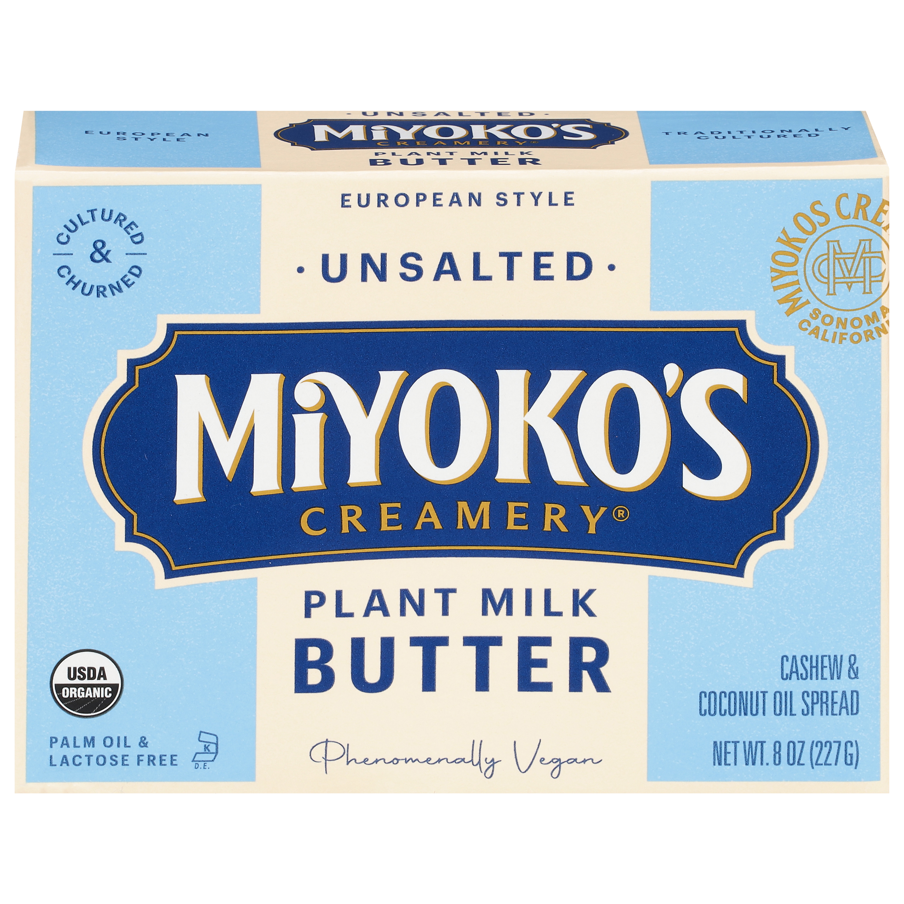 Miyoko's Creamery European Style Unsalted Plant Milk Butter