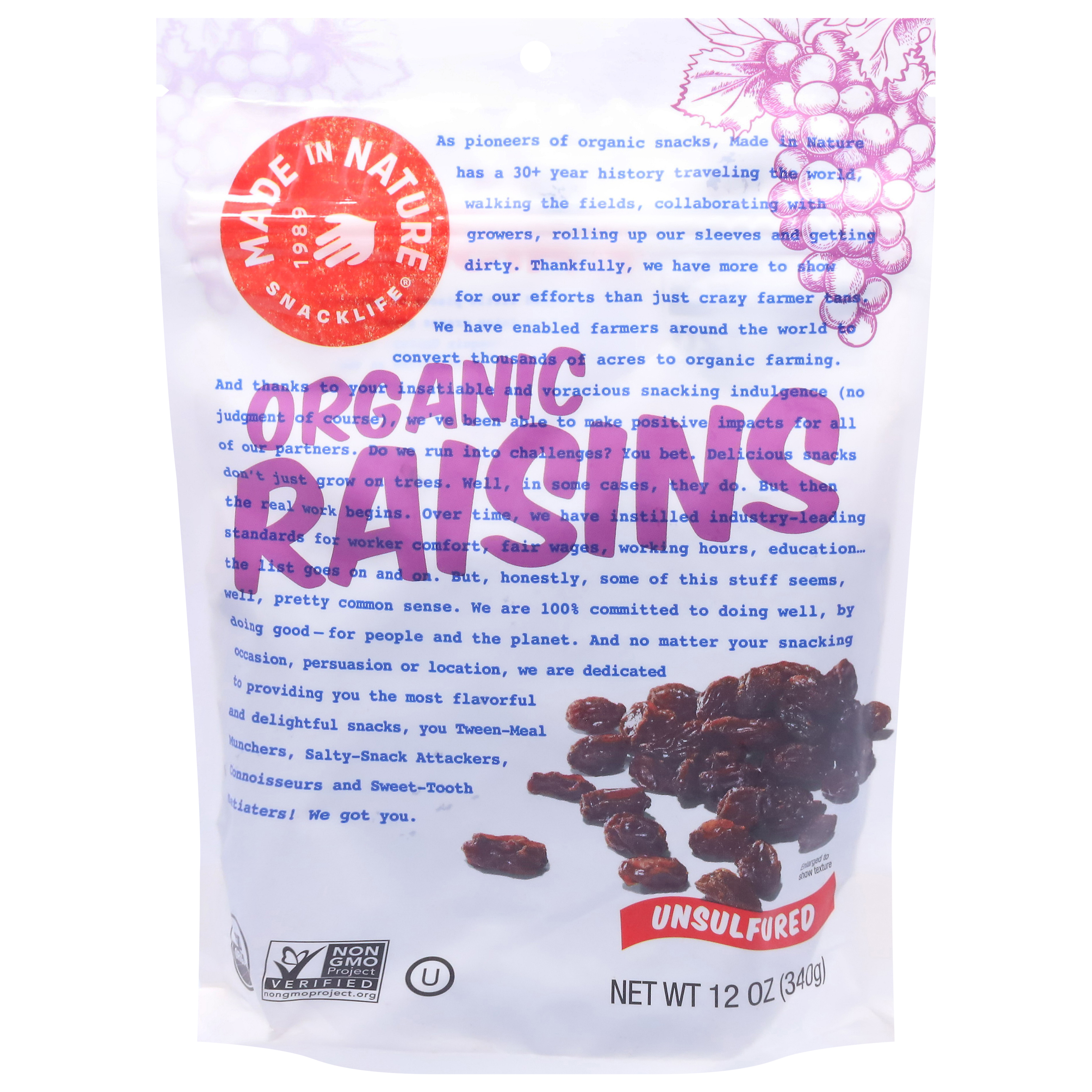 Made in Nature Organic Unsulfured Raisins