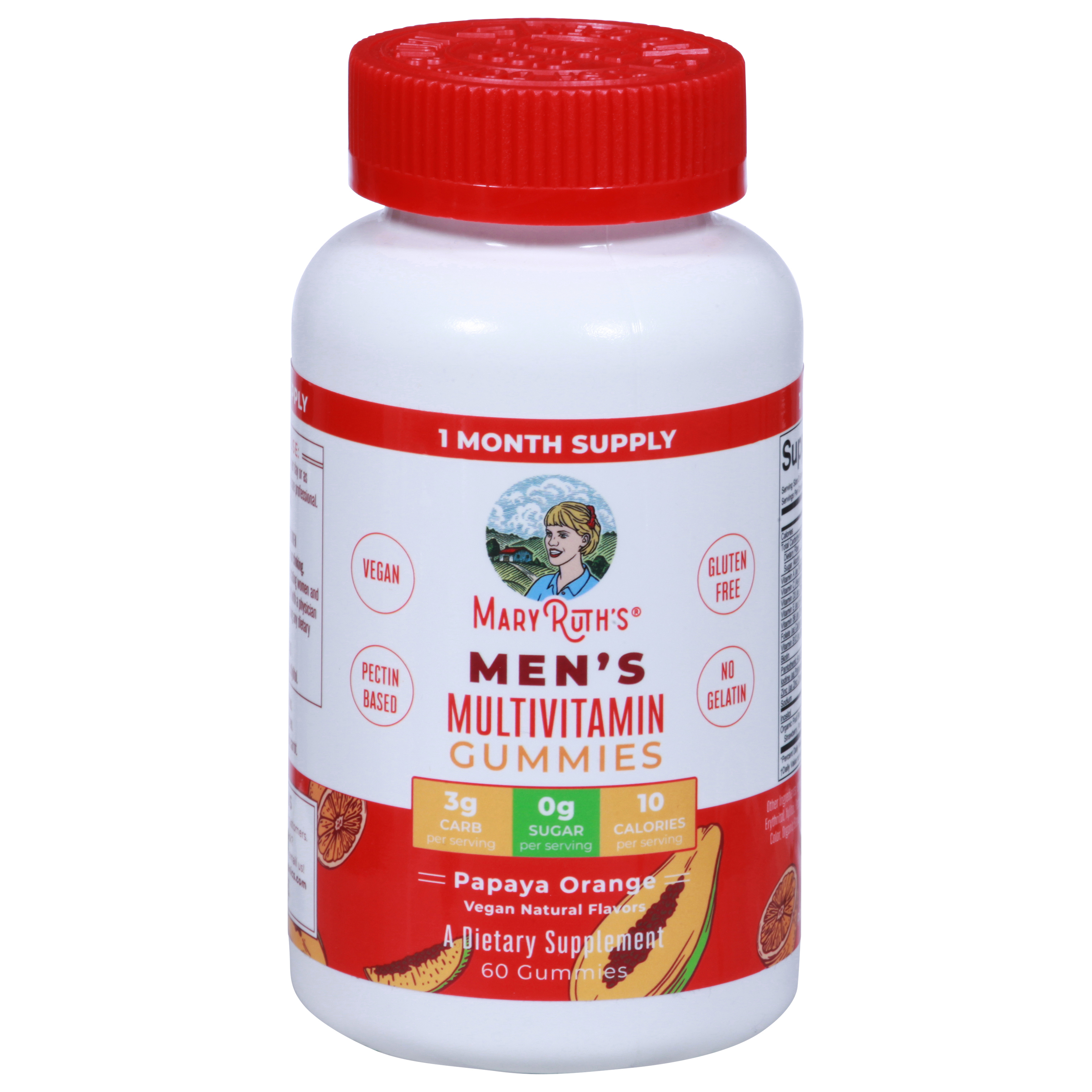 MaryRuth's Men's Papaya Orange Multivitamin 60 Gummies