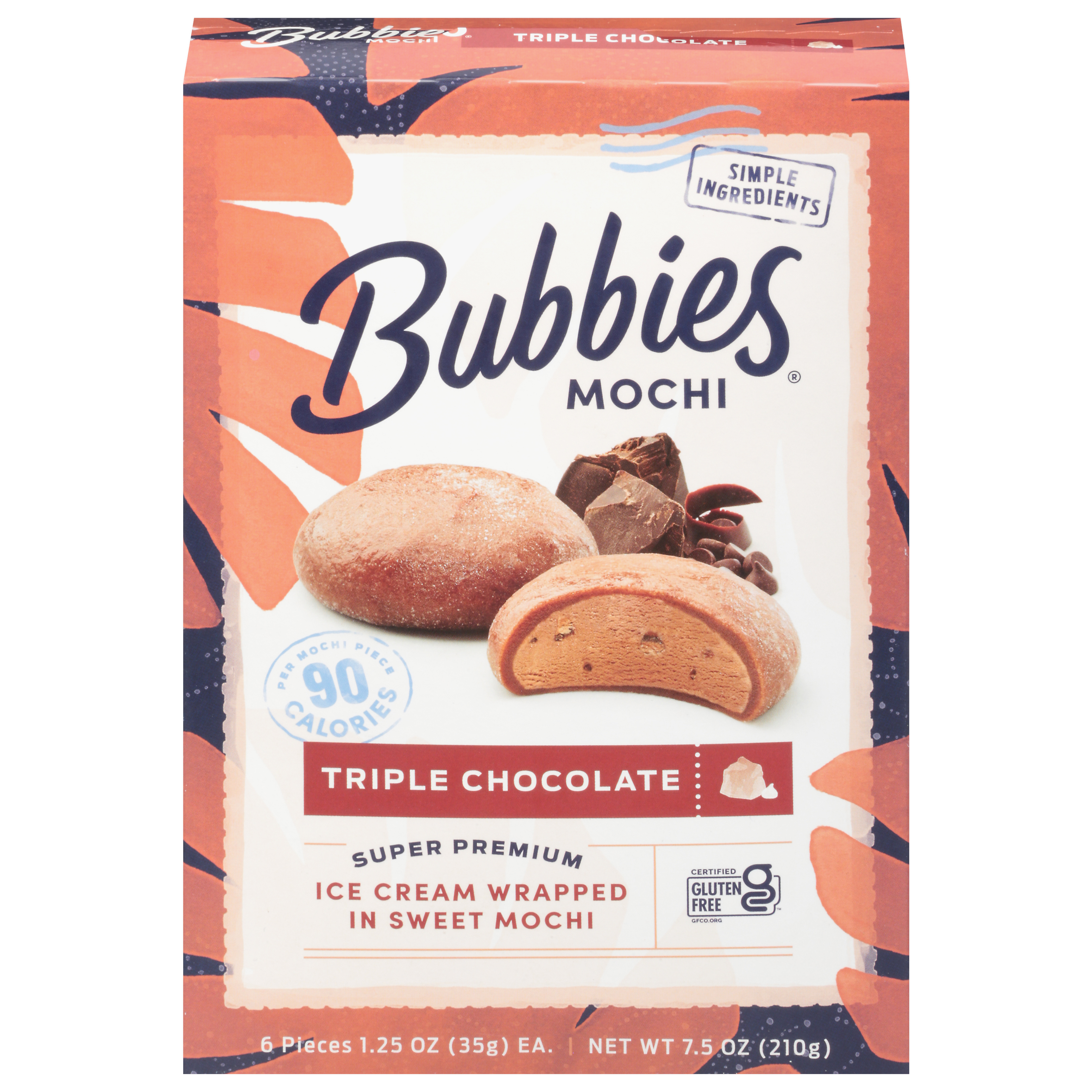 Bubbies Triple Chocolate Mochi 6 - 1.25 oz ea