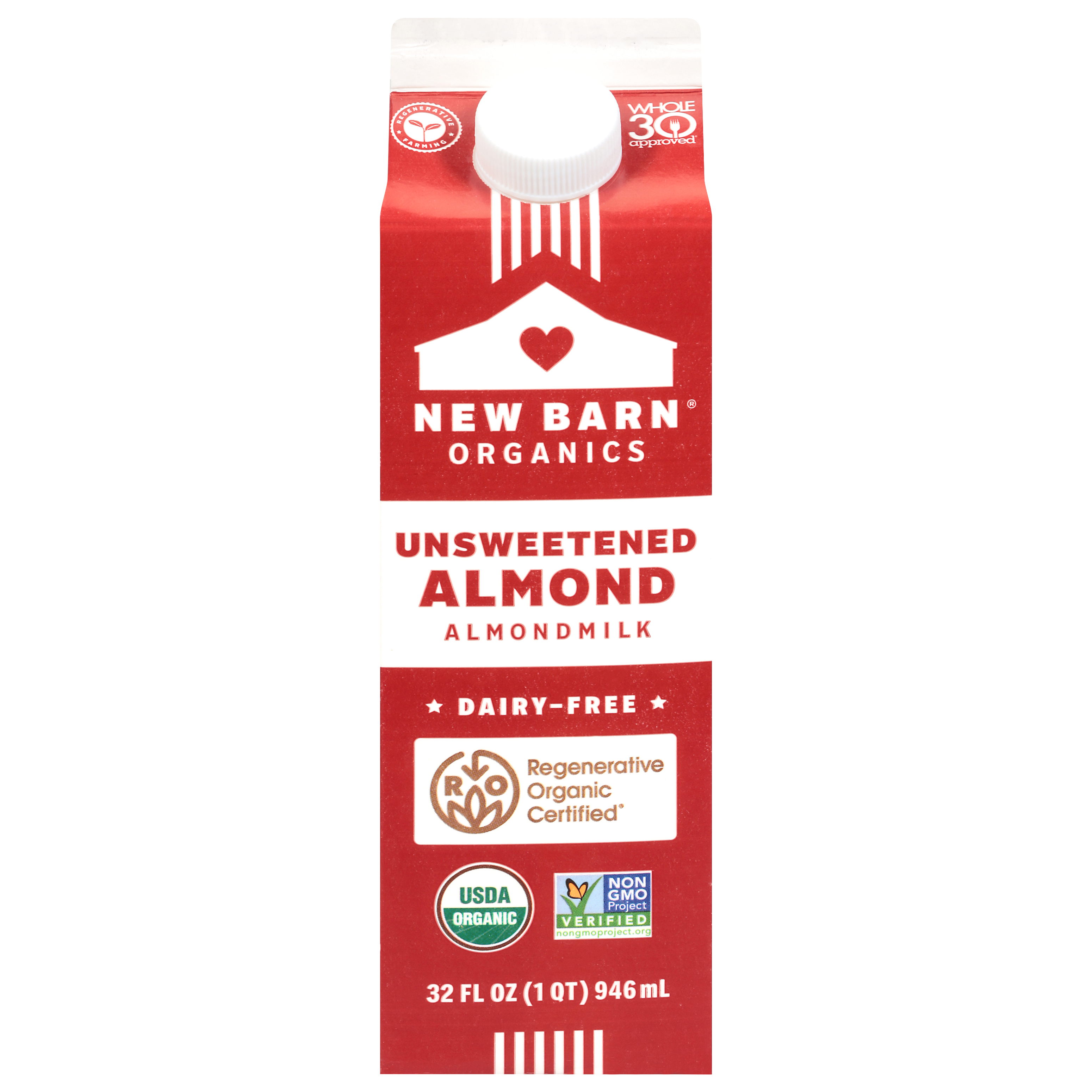 New Barn Organics Unsweetened Almond Almondmilk