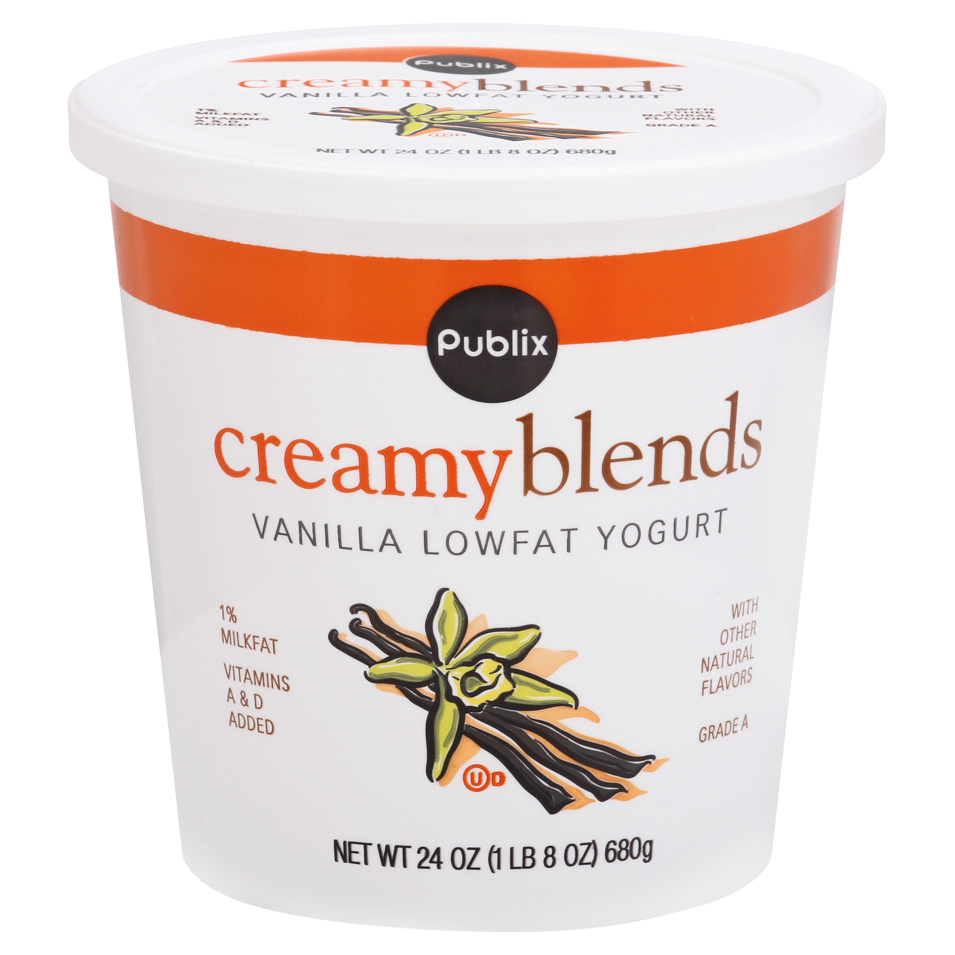 Publix Creamy Blends Low Fat Vanilla Yogurt 24.0 oz CUP\TUB