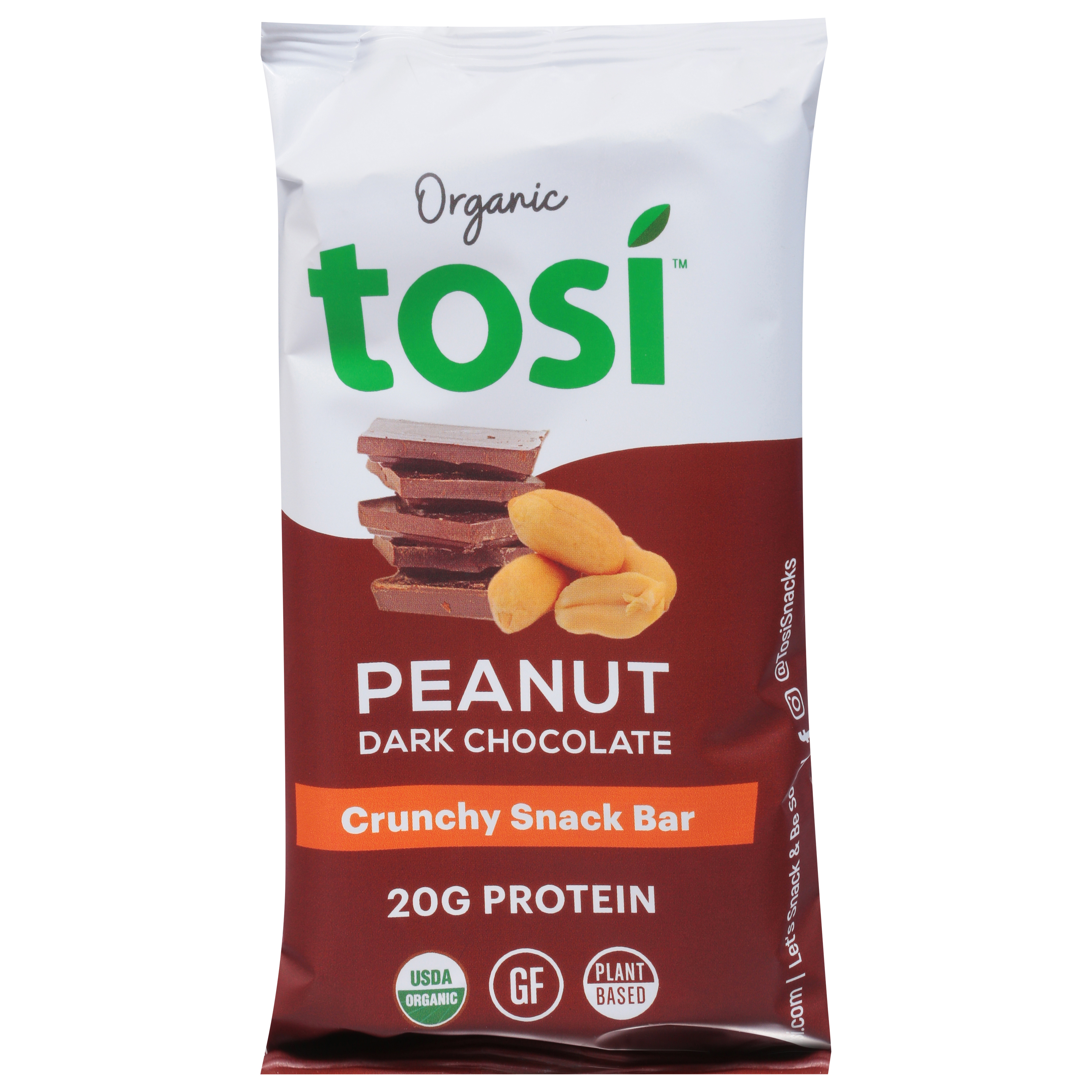 Tosi Organic Peanut Dark Chocolate Snack Bar