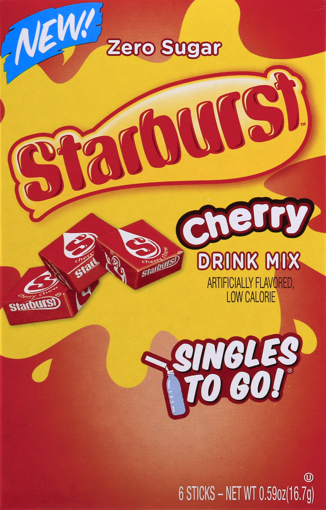 Starburst Cherry Singles To Go 6ct Bulk Case 12