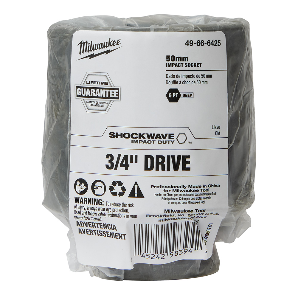 SHOCKWAVE Impact Duty 3/4" Drive 50MM Deep 6 Point Socket
