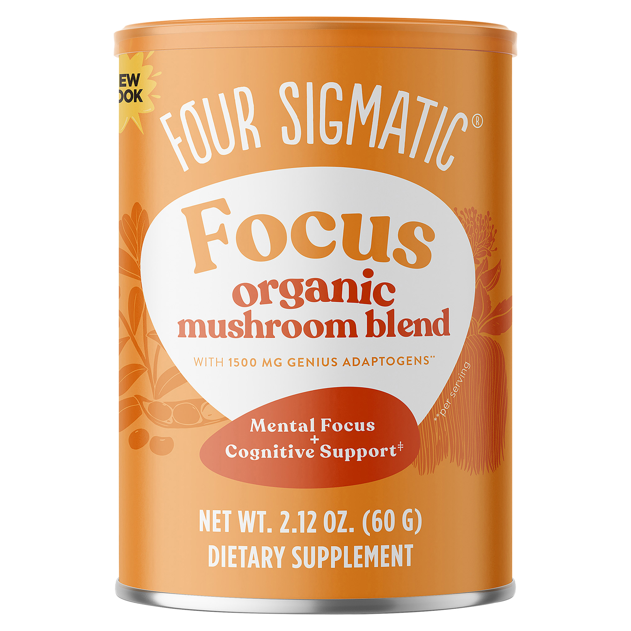 FOCUS Organic Mushroom Blend Mix with 5 Genius Adaptogens