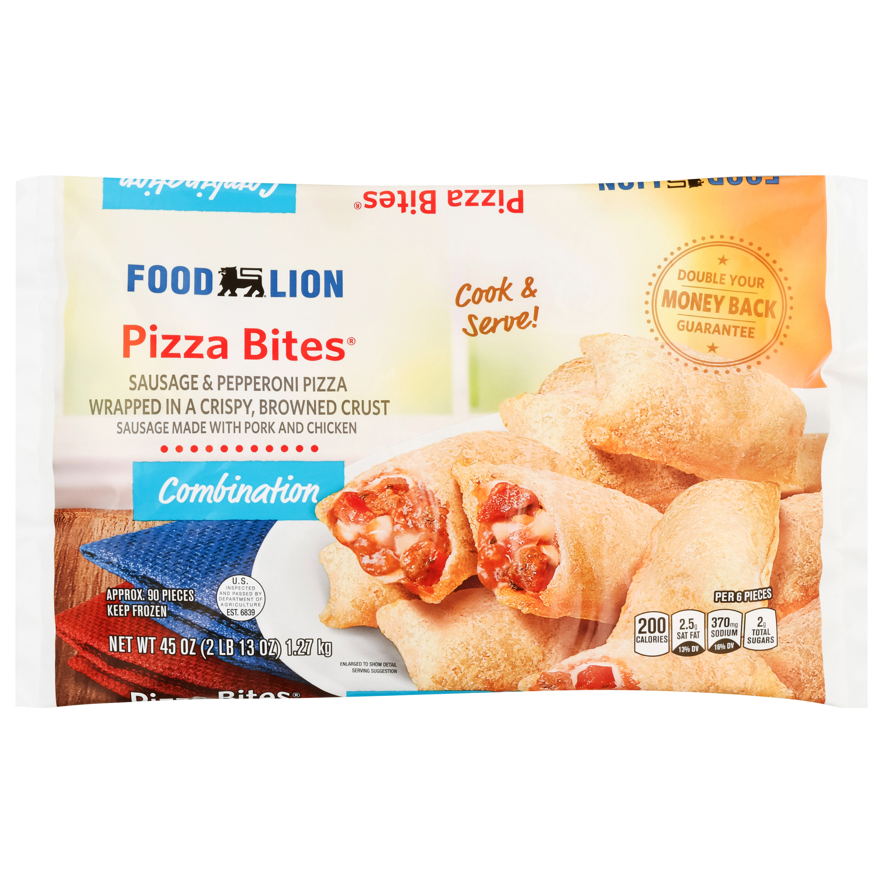 Food Lion Sausage & Pepperoni Combination Pizza Bites 45 oz