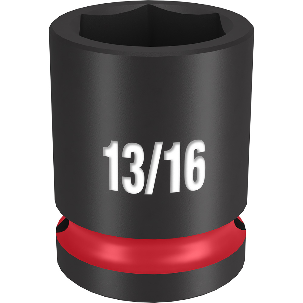 Product image for Milwaukee 49-66-6207 SHOCKWAVE™ Impact Duty™ 13/16" Standard 6-Point Socket, 1/2" Drive