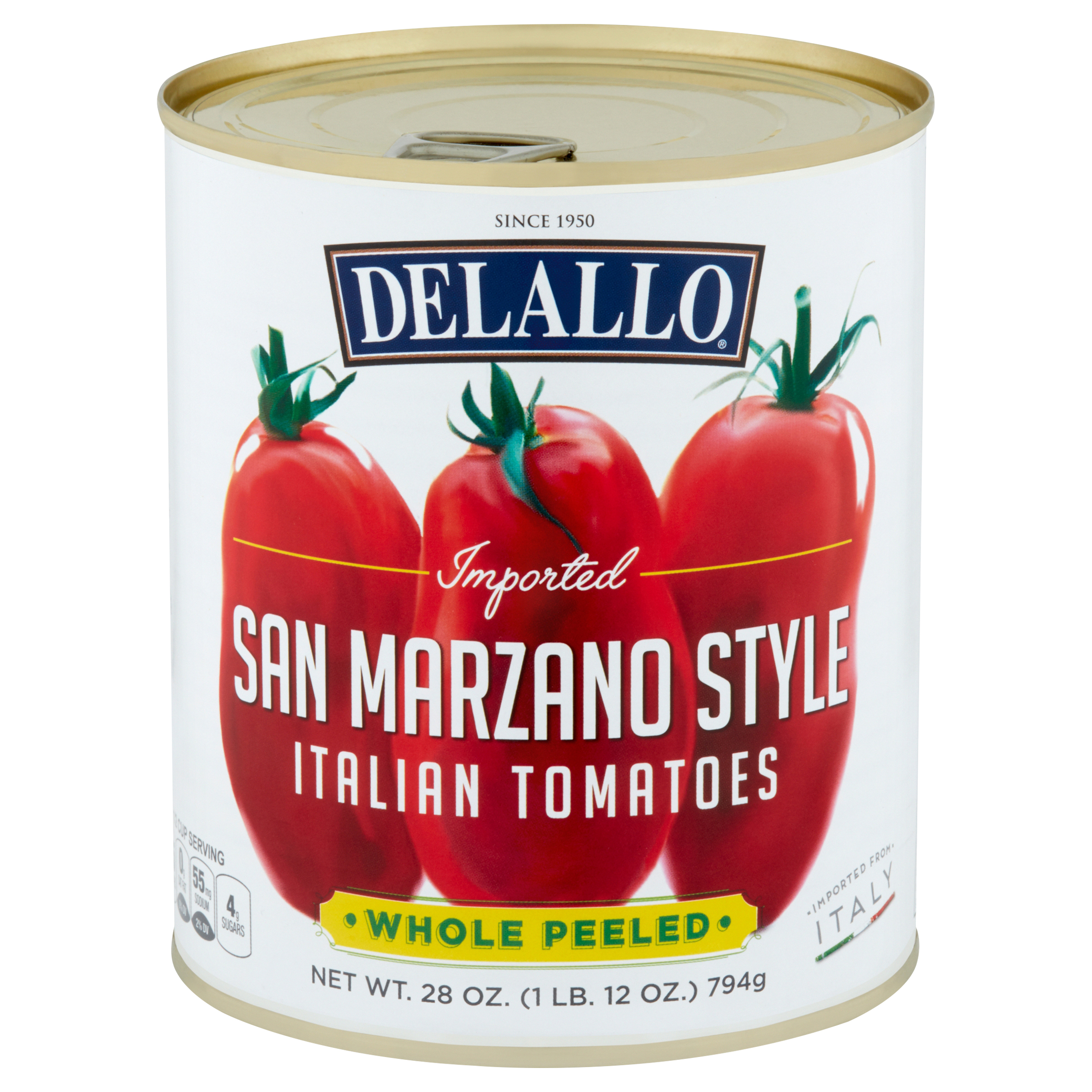 Delallo Whole Peeled San Marzano Style Italian Tomatoes