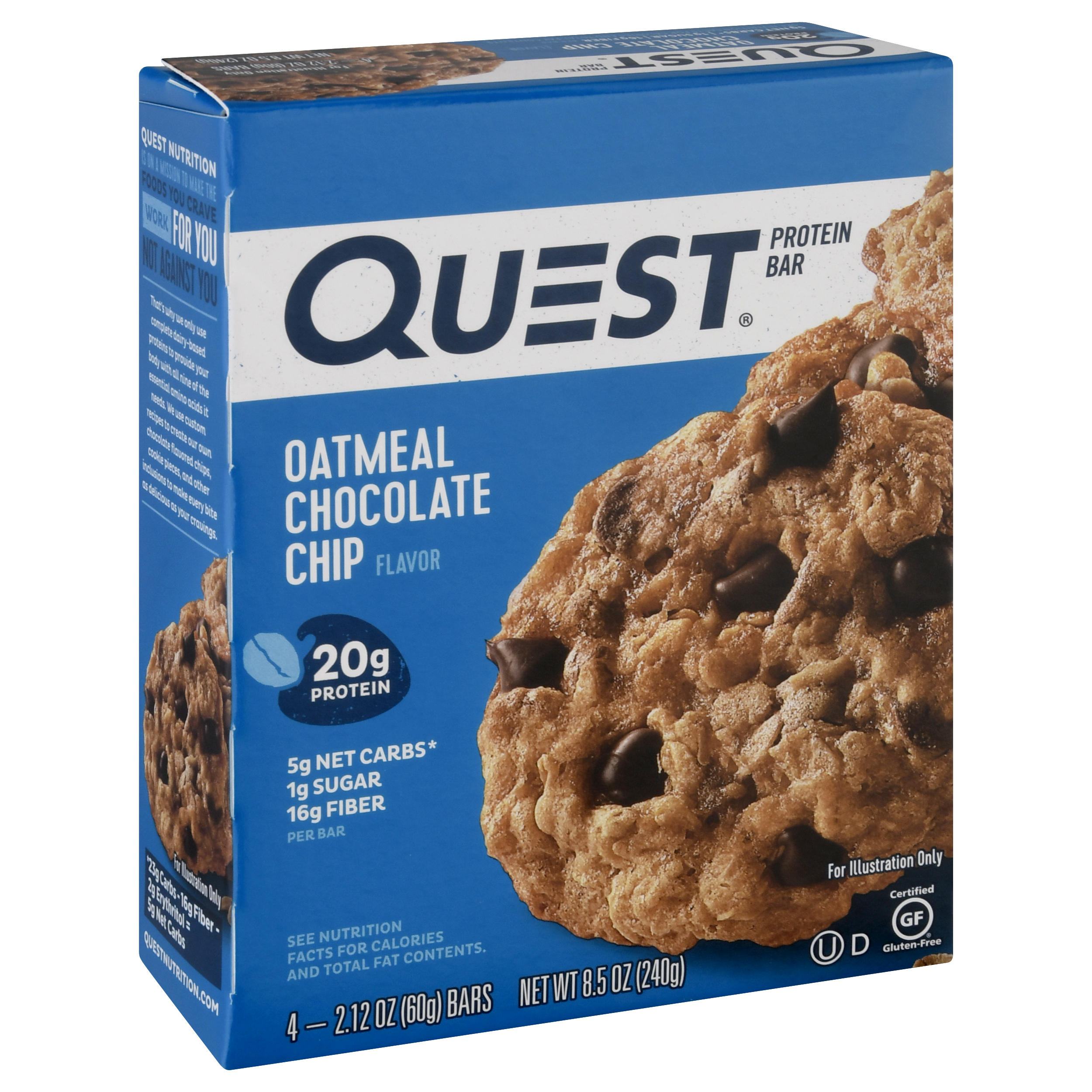 Quest Oatmeal Chocolate Chip Flavor Protein Bar