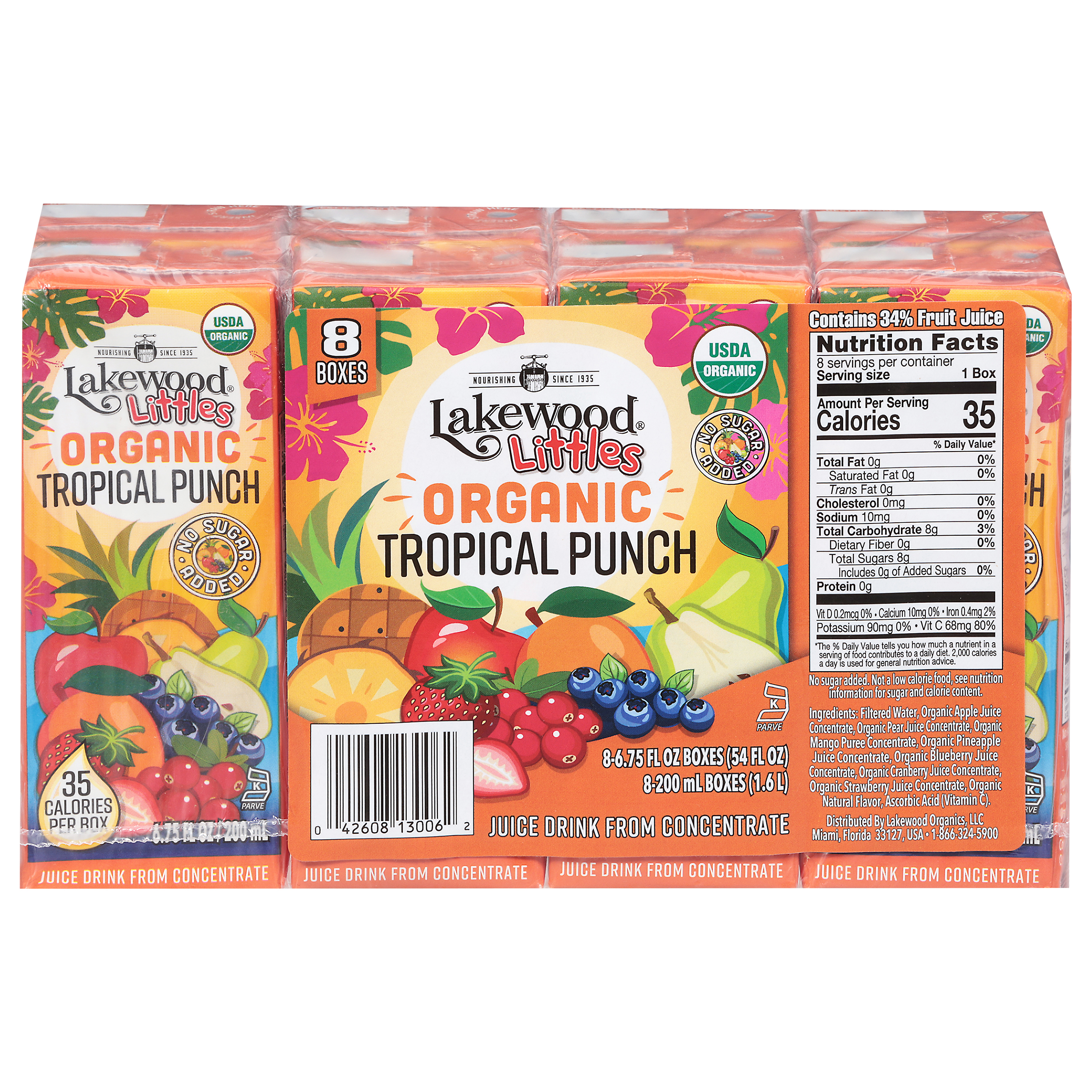 Lakewood Littles Organic Tropical Punch Juice Drink from Concentrate