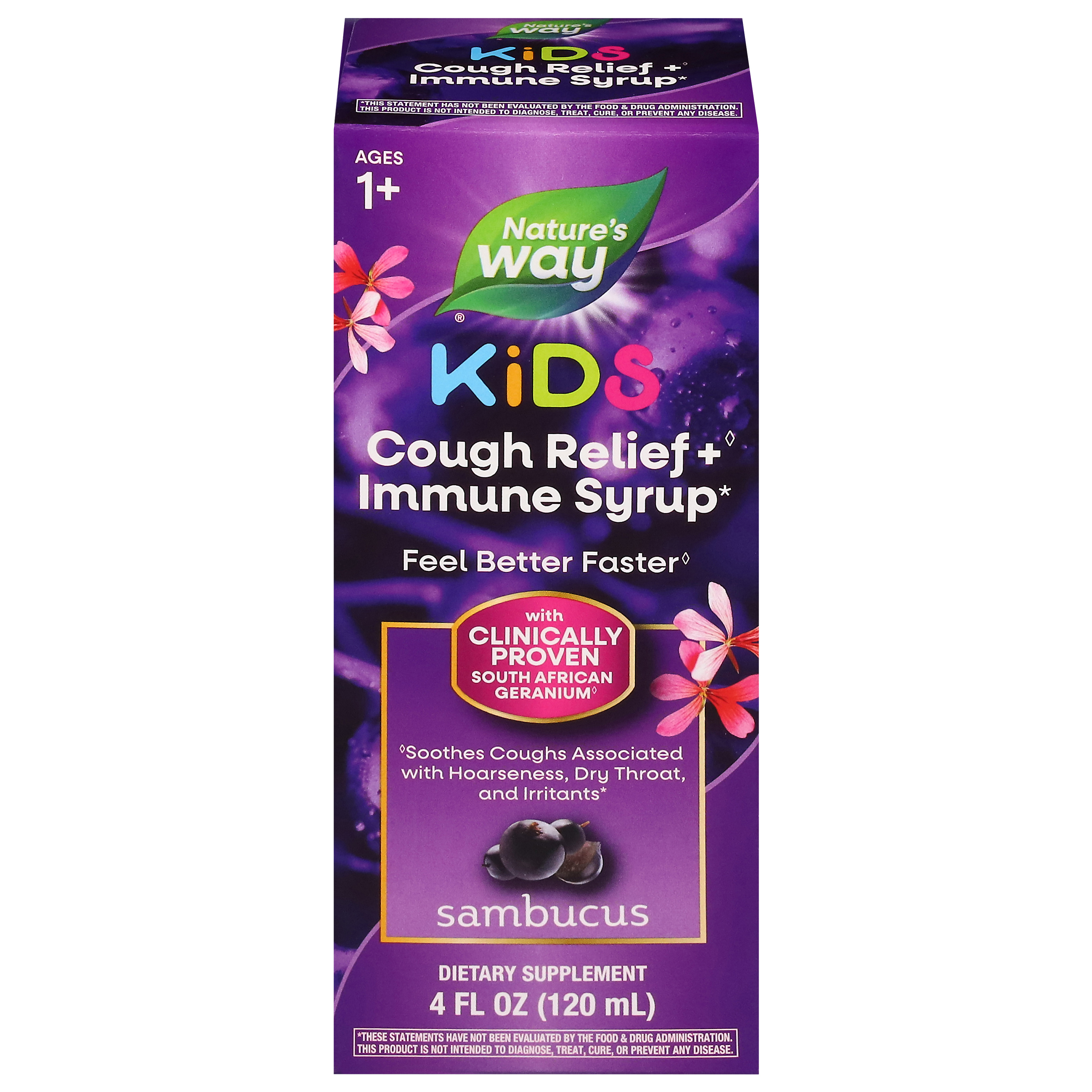 Nature's Way Kids Sambucus Cough Relief + Immune Syrup