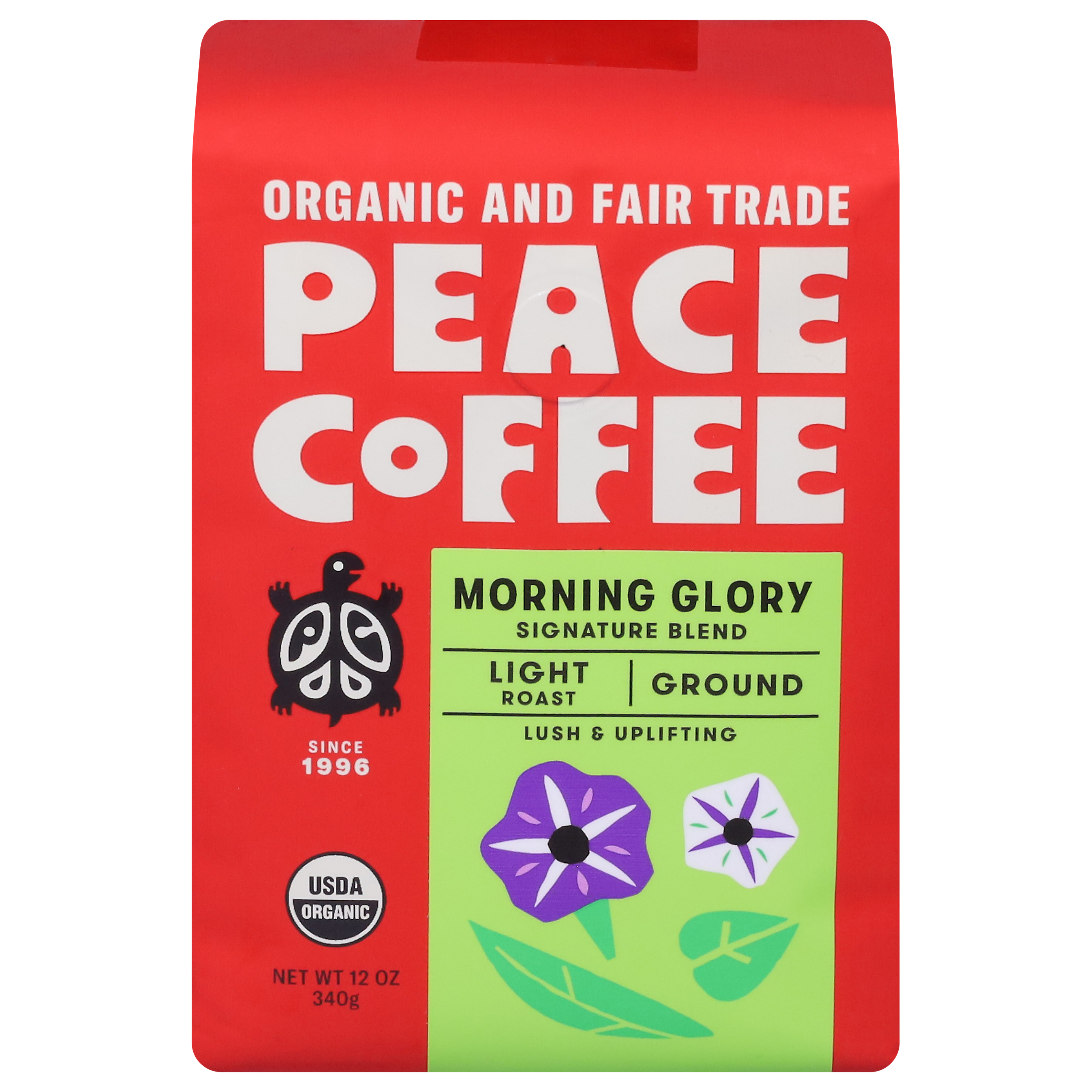 Peace Coffee Light Roast Ground Morning Glory Coffee