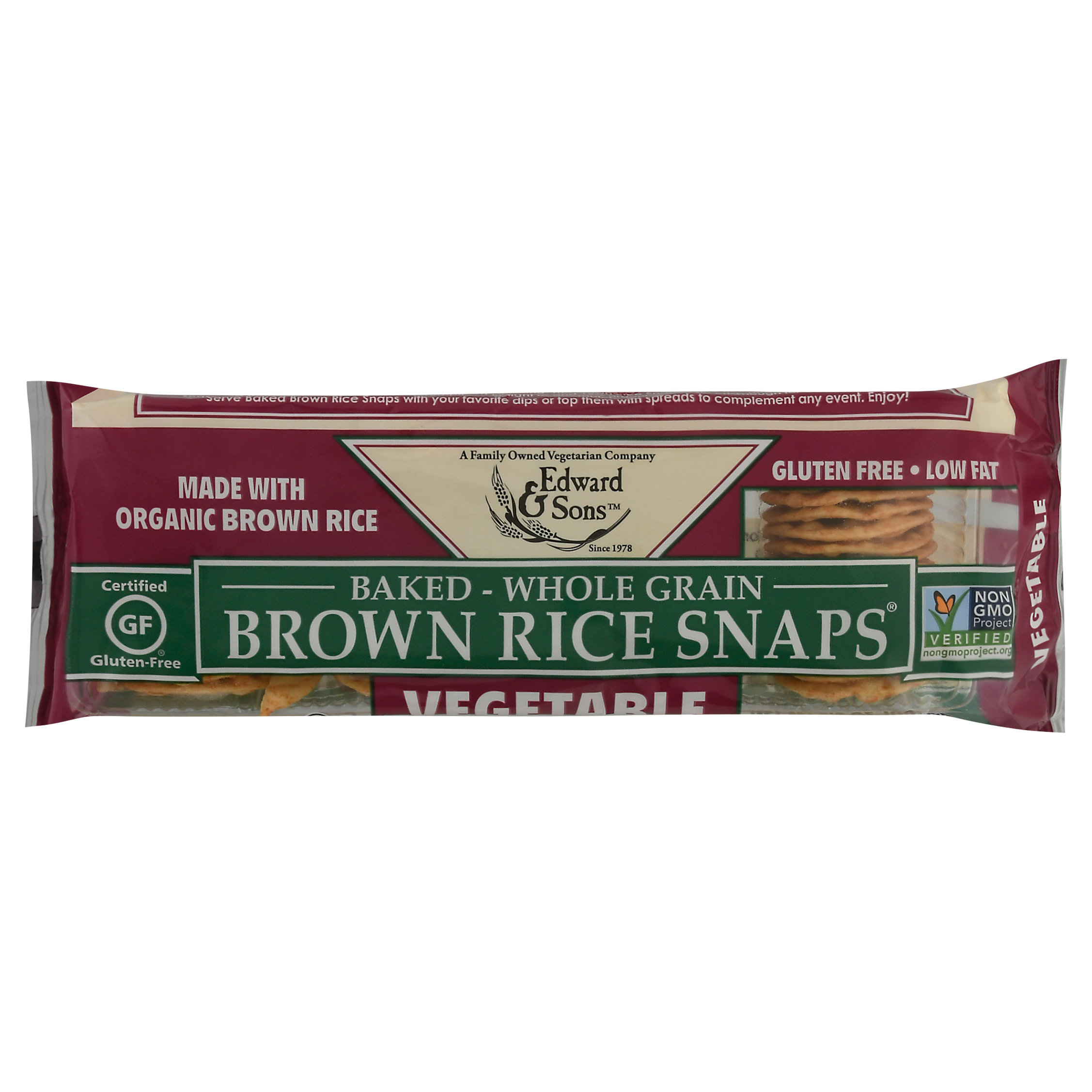 Edward & Sons Vegetable Brown Rice Snaps