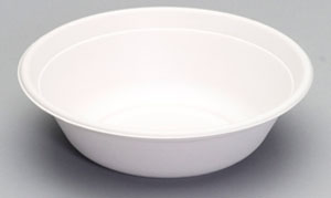 HF836 36OZ WHITE BOWL 400/COMPOSTABLE