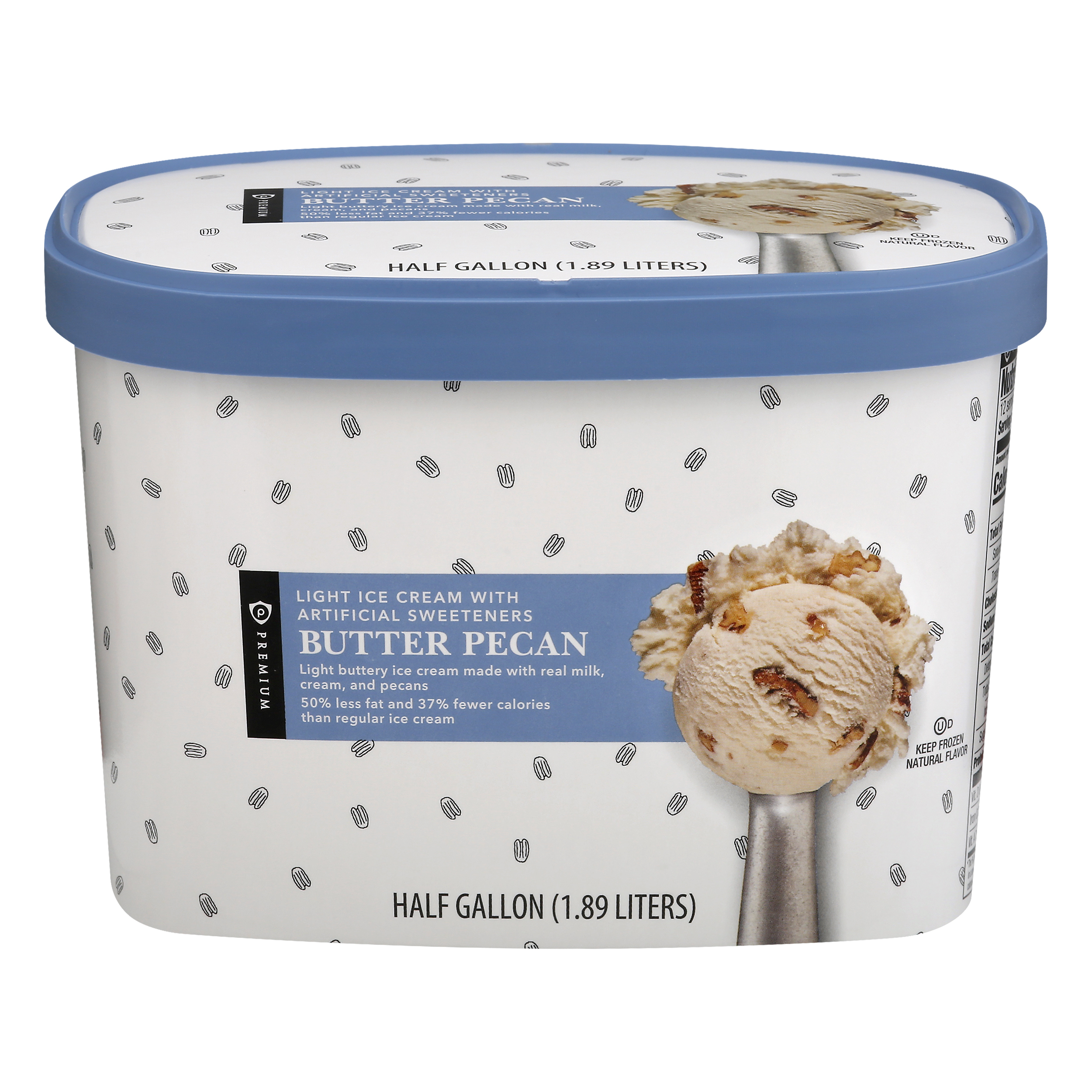 Publix Premium Light Butter Pecan Ice Cream 0.5 gl CARTON