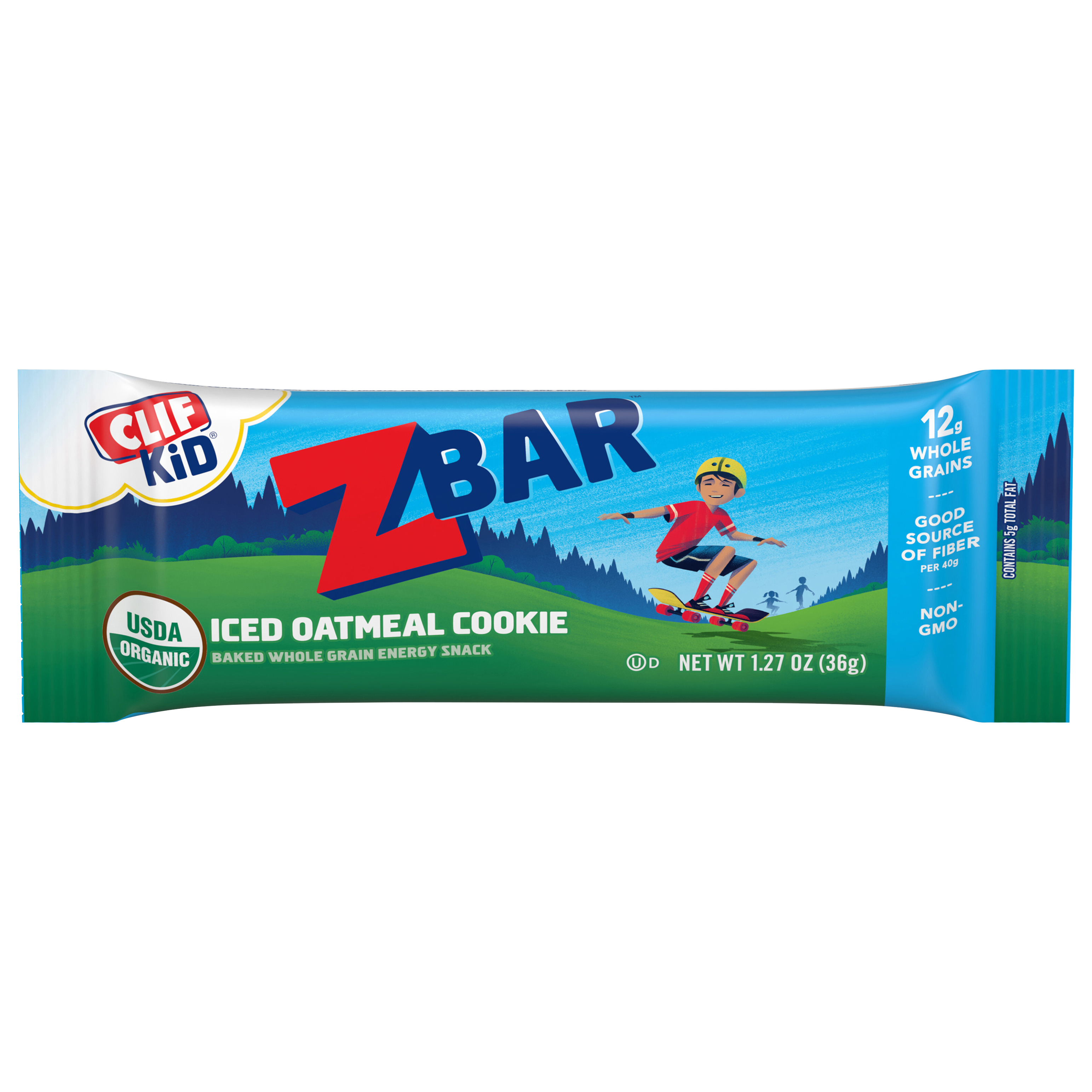 CLIF Kid Zbar - Iced Oatmeal Cookie - Soft Baked Whole Grain Snack Bar - USDA Organic - Non-GMO - Plant-Based - 1.27 oz.