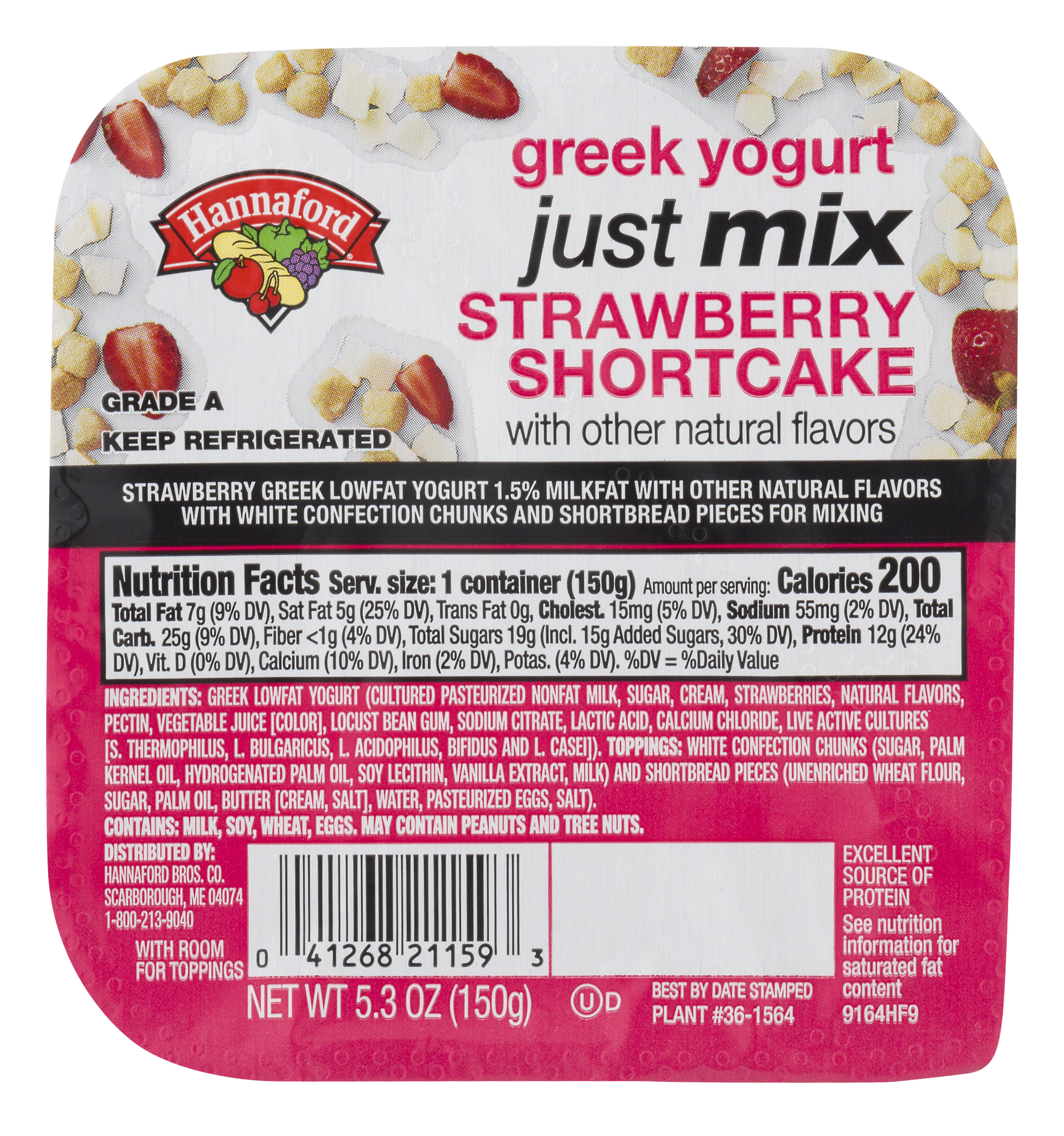 Hannaford Greek Yogurt Strawberry Shortcake