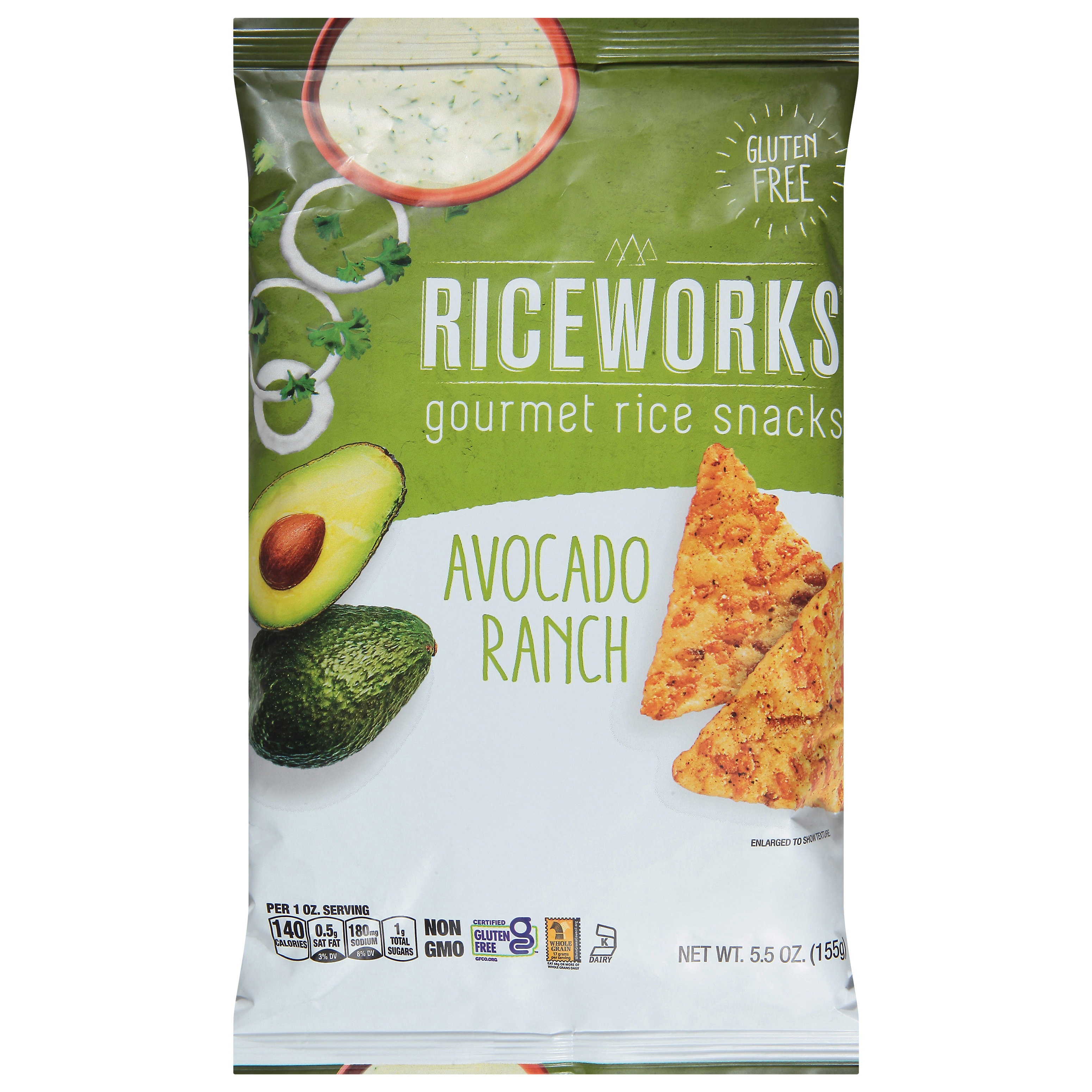 Riceworks Gourmet Avocado Ranch Rice Snacks